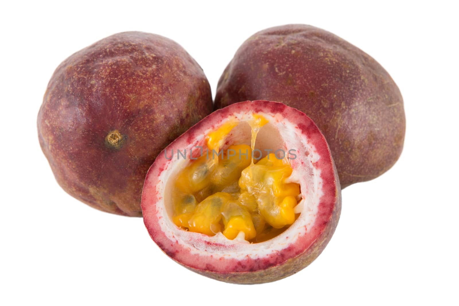 Passion fruit isolated on a white background