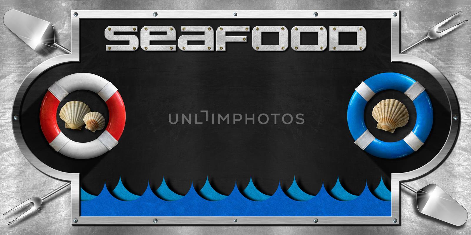Blackboard for Seafood Menu by catalby
