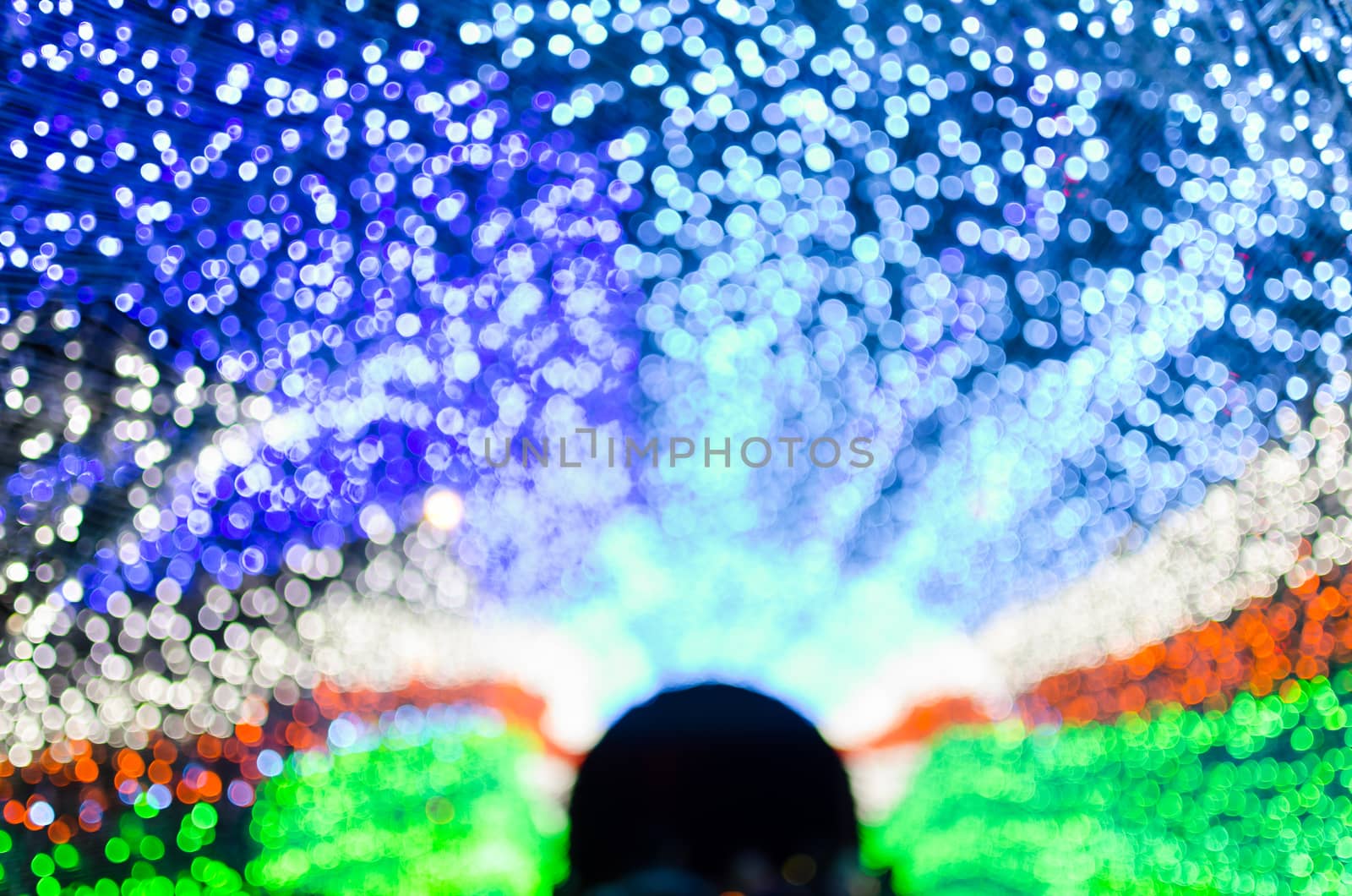 New year and christmas fastival LED light cave background . Elegant texture with blurred de focused lights