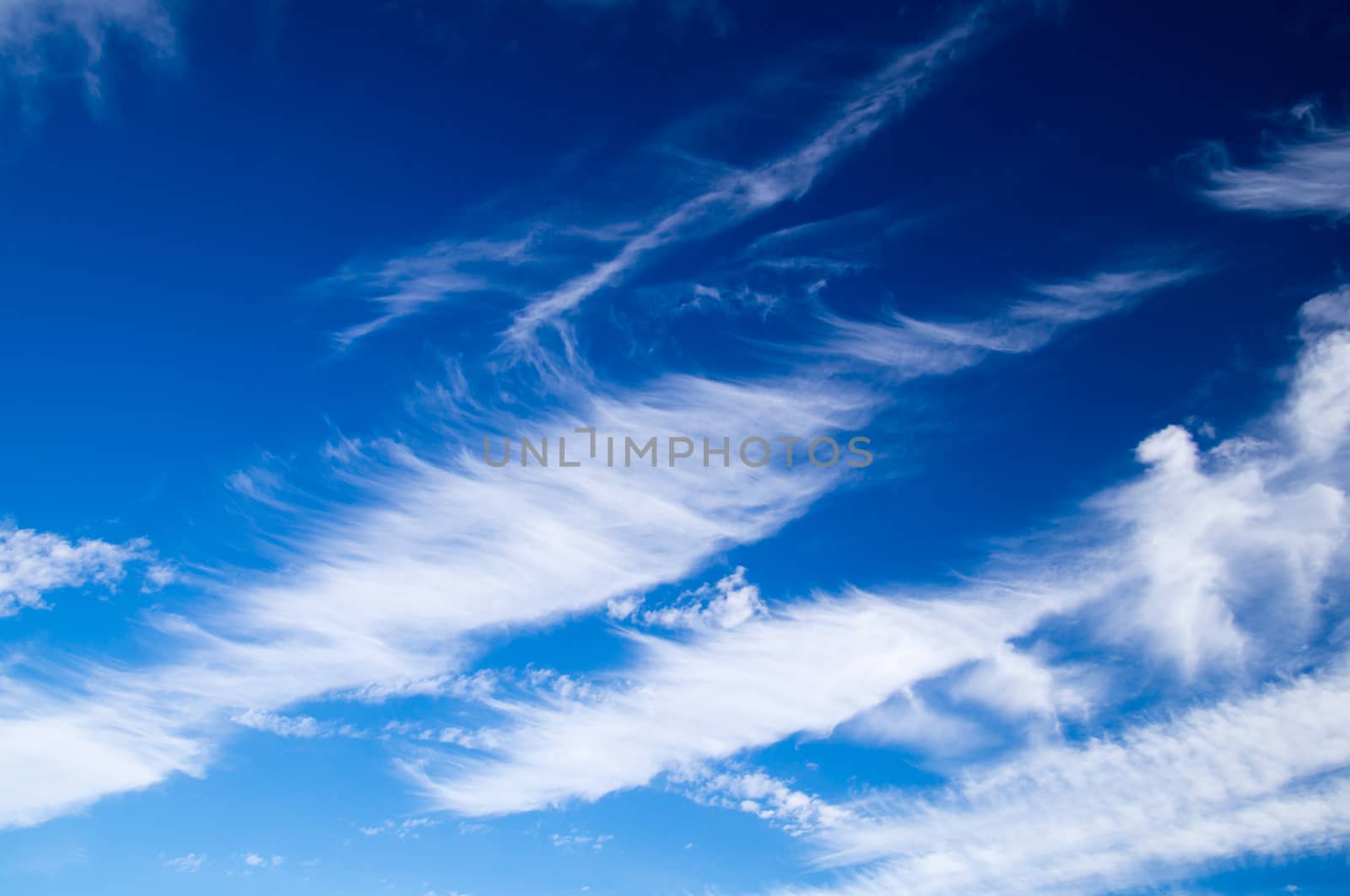 Blue sky with white clouds in Nevada