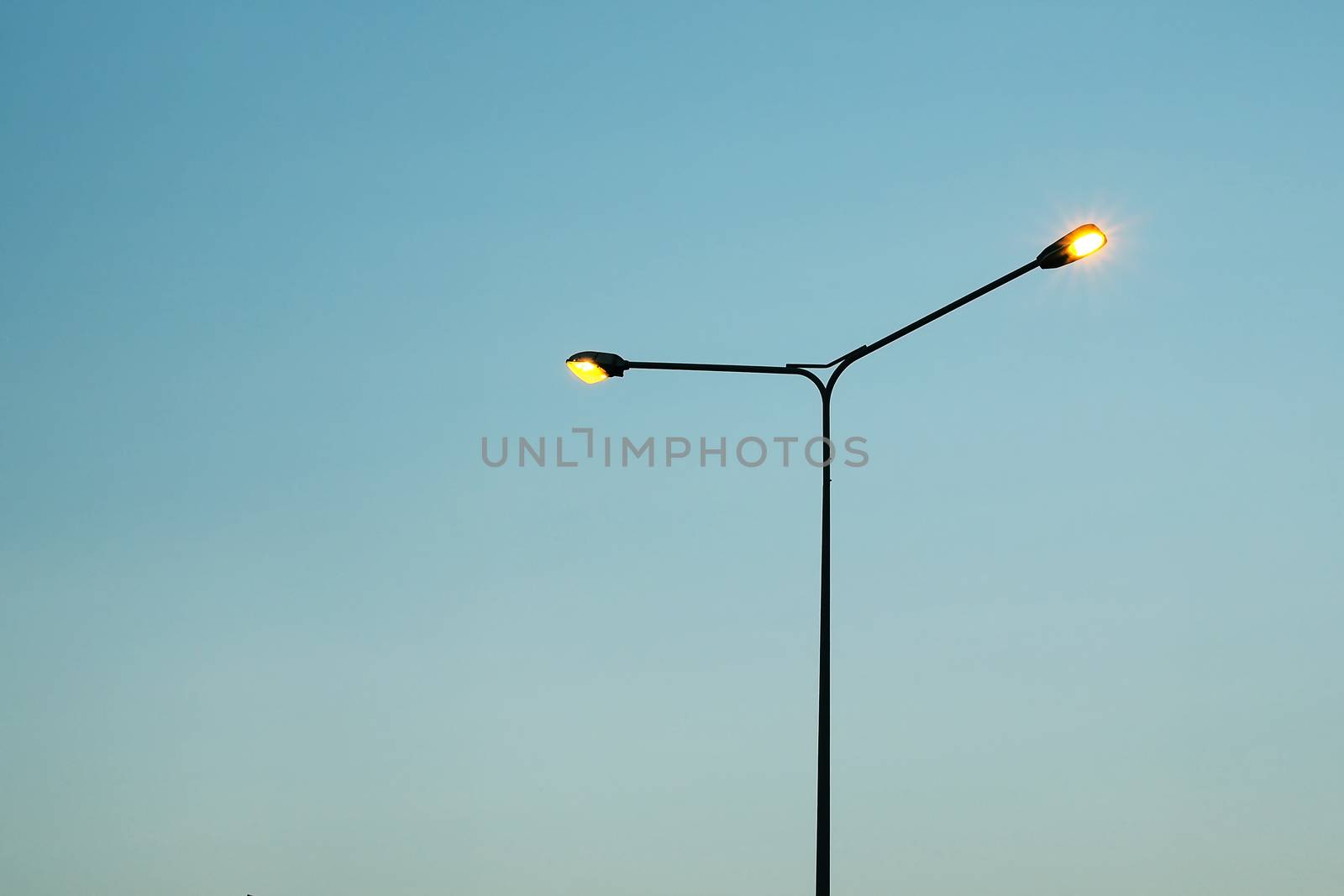 streetlight on beautiful sky background