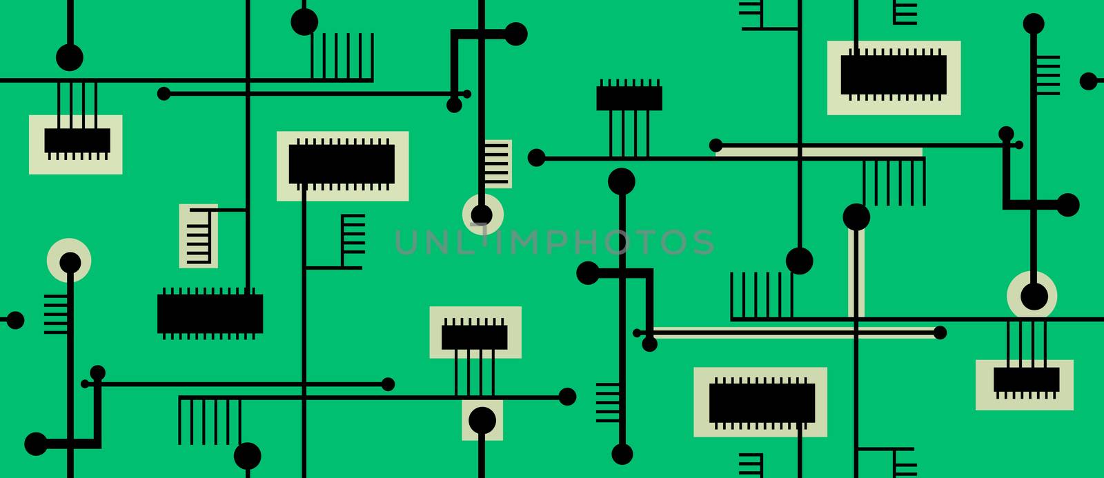 Seamless background pattern of a printed circuit board