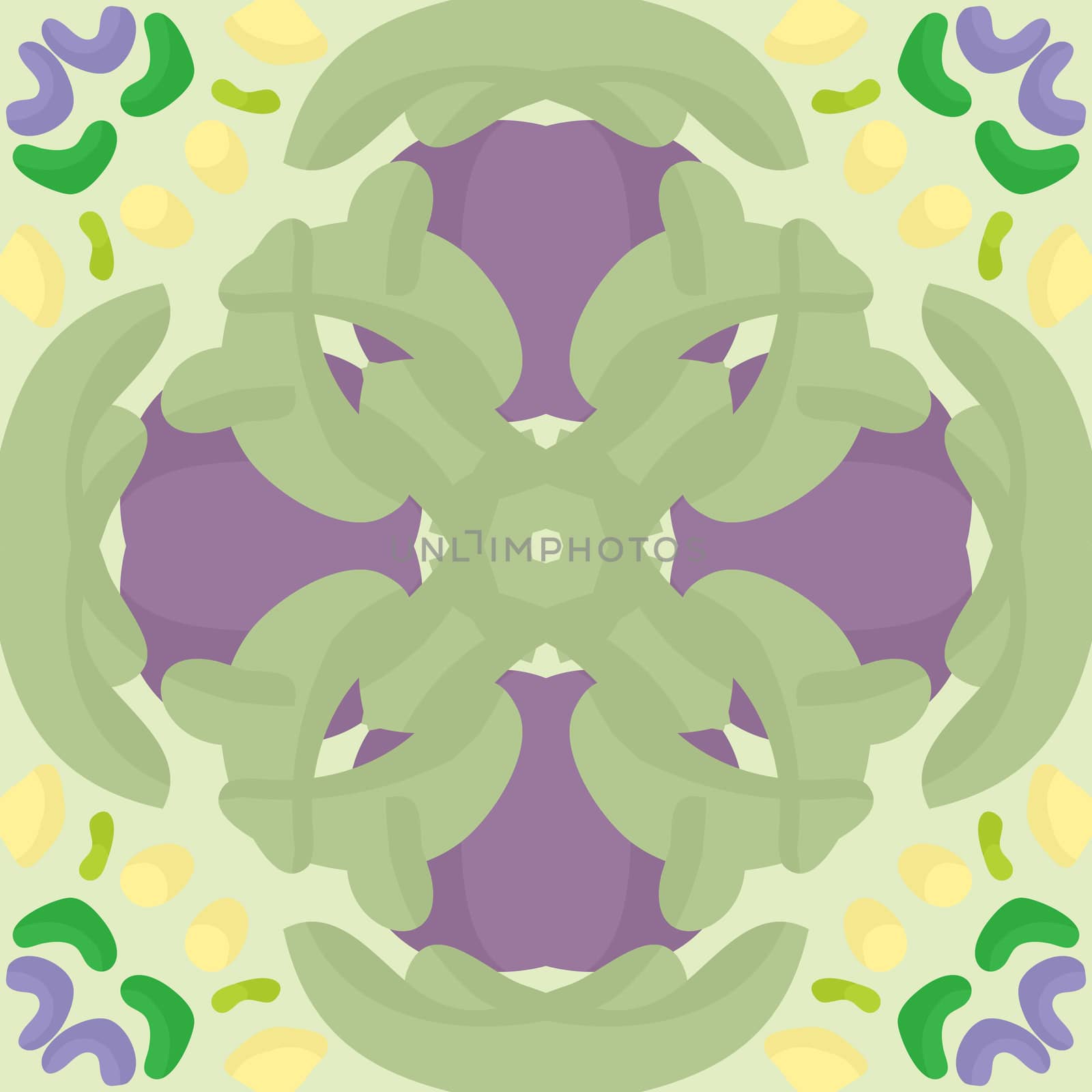 Seamless Green and Purple Pattern by TheBlackRhino