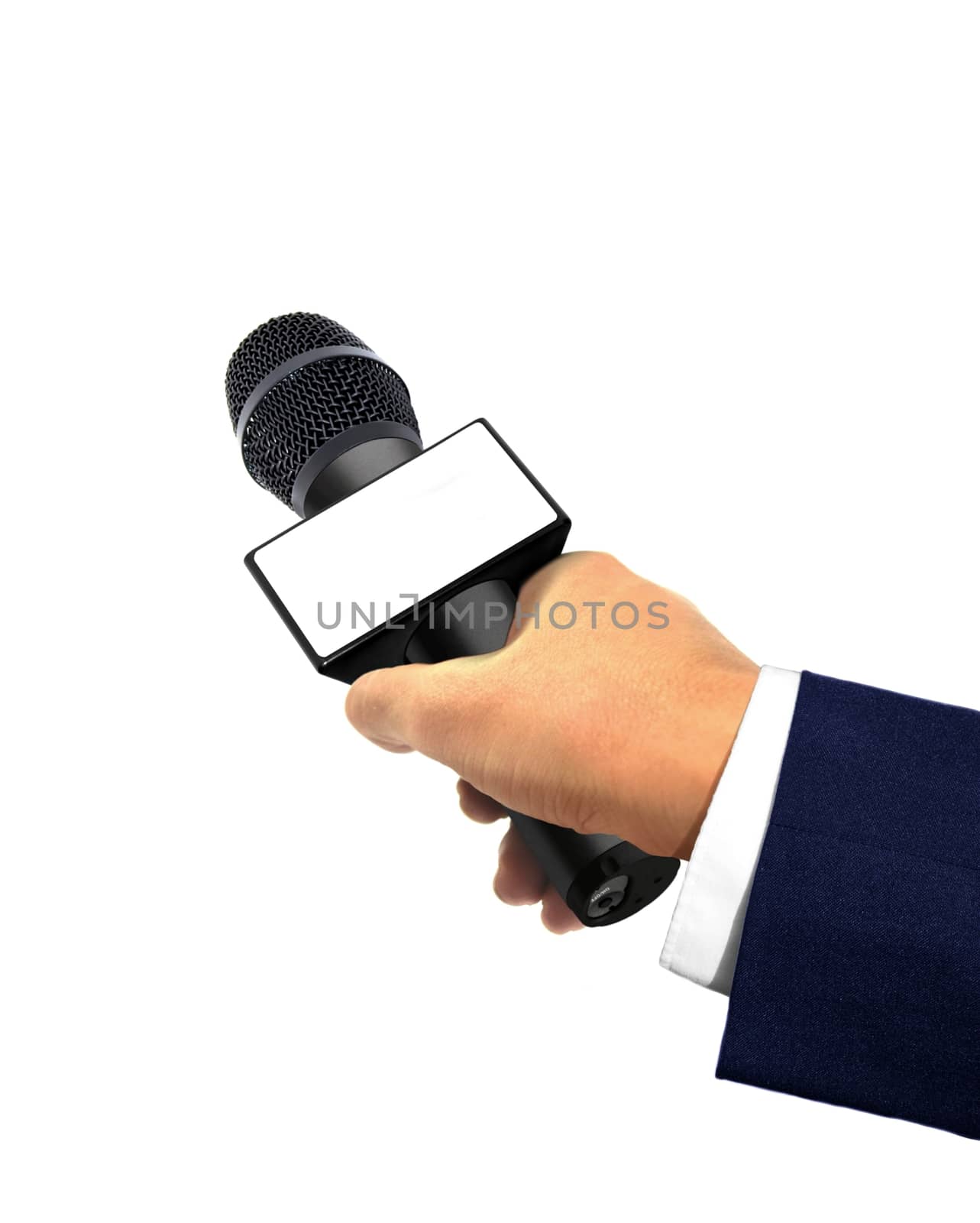 Hand Holding Microphone for Interview by razihusin
