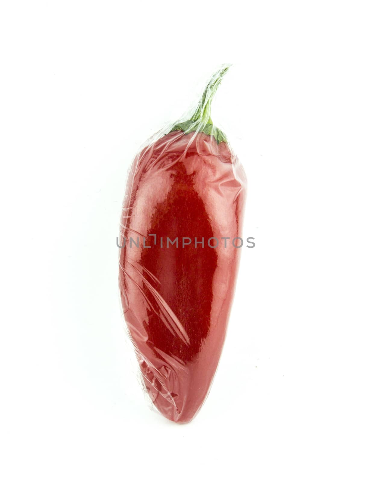 Red hot chili pepper isolated on white