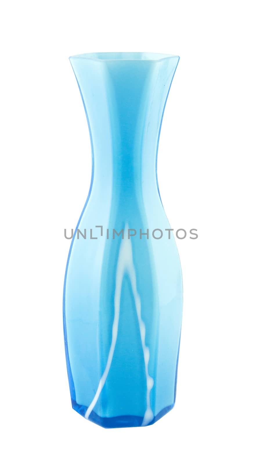 Decorative ceramic, Glass vase isolated on white