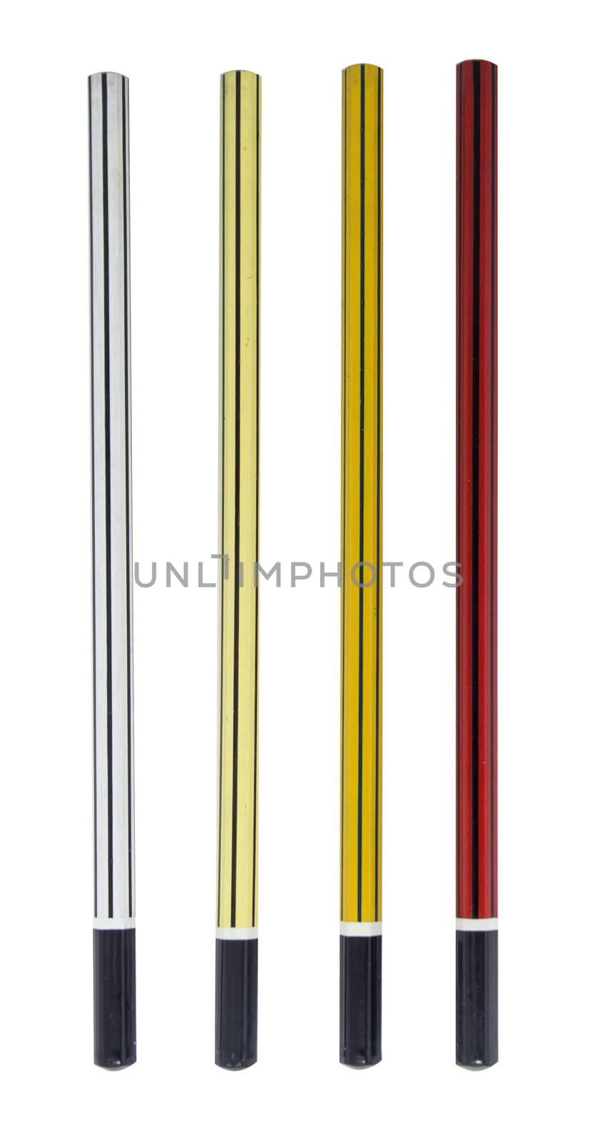 Set of Coloured pencils onwhite background.