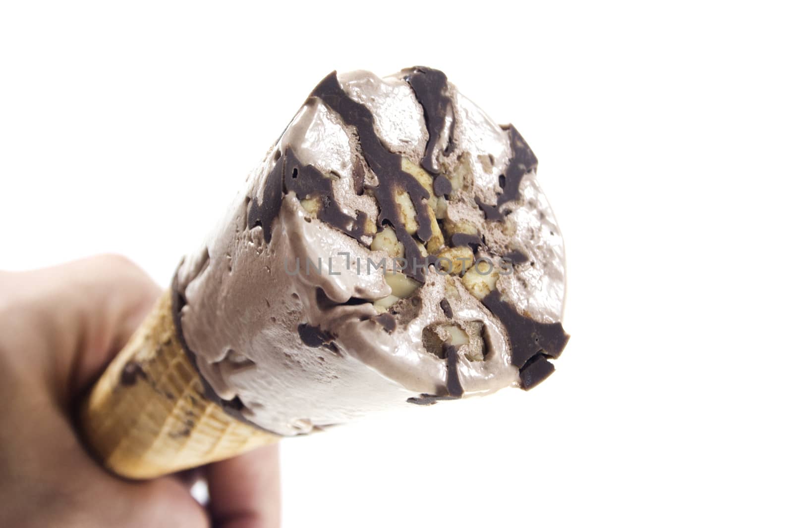ice cream with cone isolated on white background
