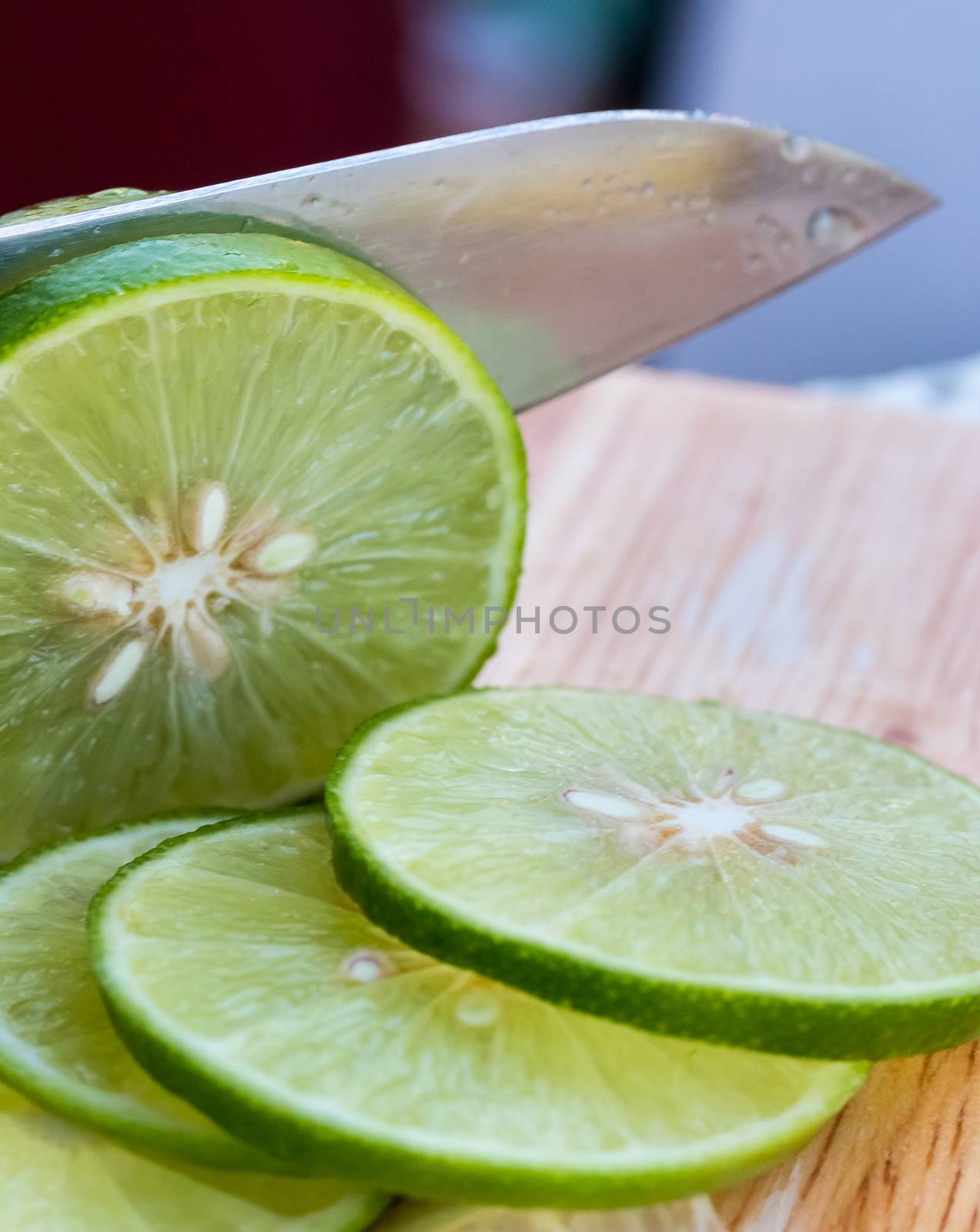 Lime Slices Indicating Citric Green And Citrus