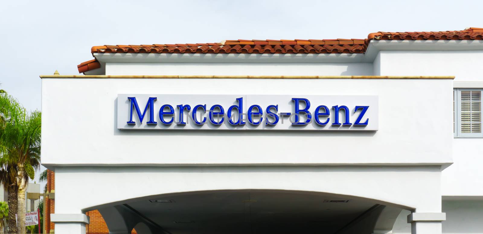 SANTA MONICA, CA/USA - DECEMBER 10, 2014:  Mercedes-Benz automobile dealership.  Mercedes is a German automobile manufacturer, a multinational division of the German manufacturer Daimler AG.