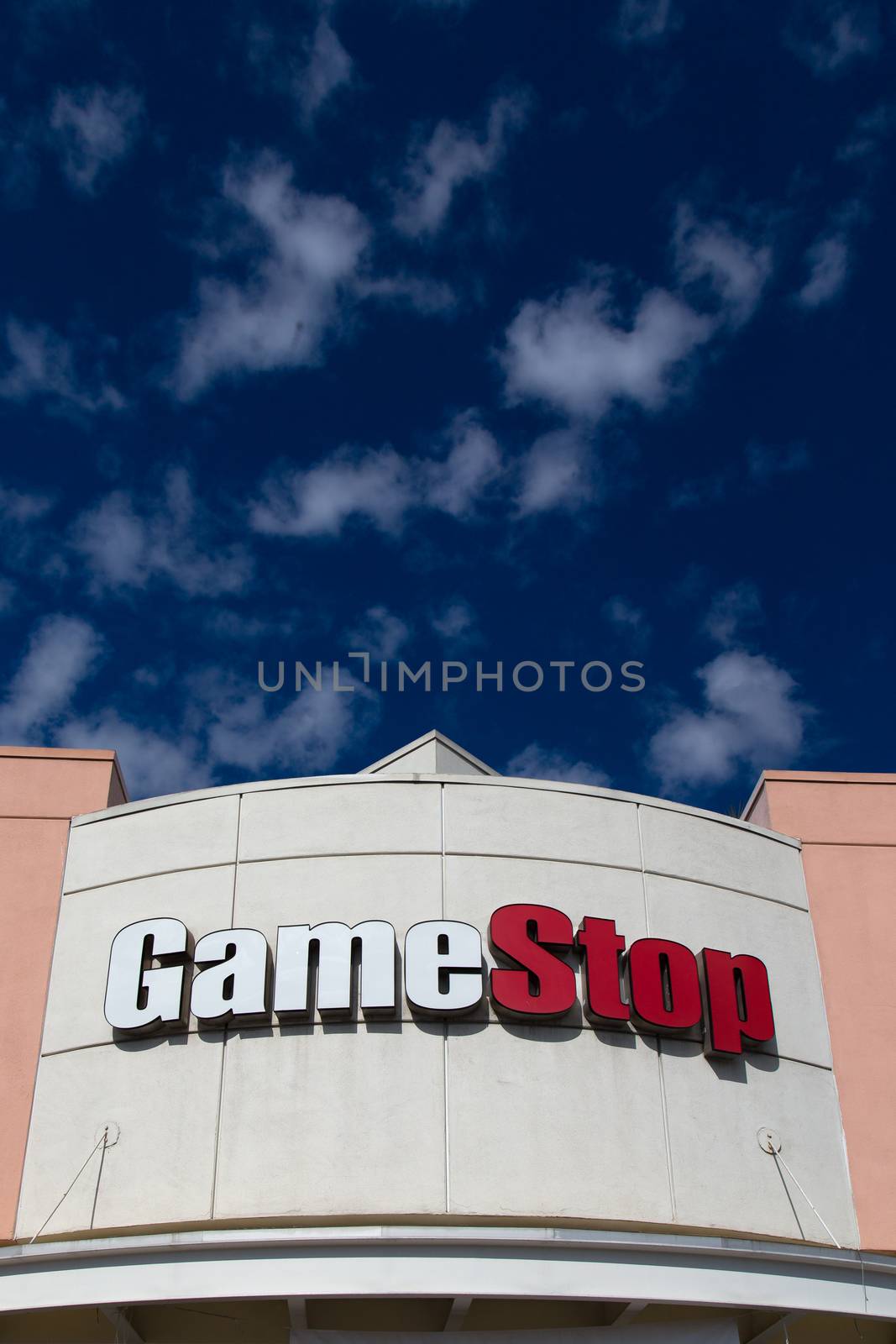 PASADENA, CA/USA - OCTOBER 25, 2014: GameStop retail store exterior. GameStop Corporation is an American video game, consumer electronics, and wireless services retailer.