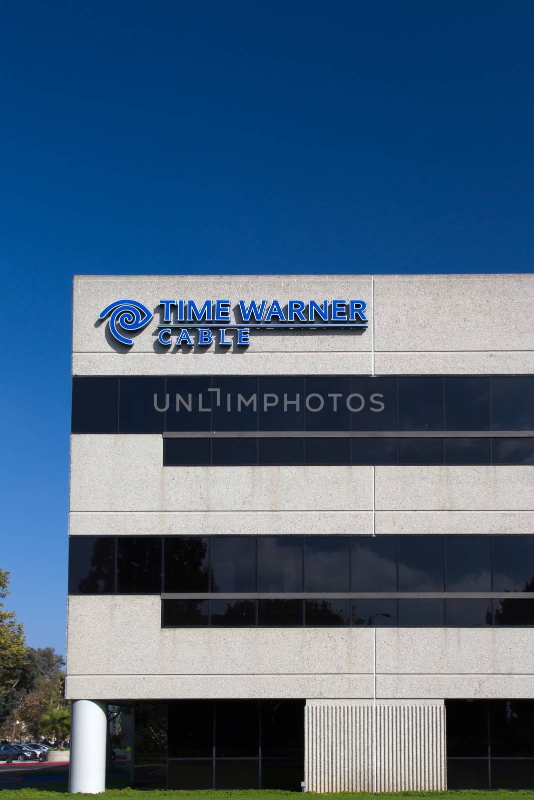 EL SEGUNDO, CA/USA - OCTOBER 13, 2014: Time Warner Cable office building. Time Warner is an American cable telecommunications company is the second largest cable company in the U.S.