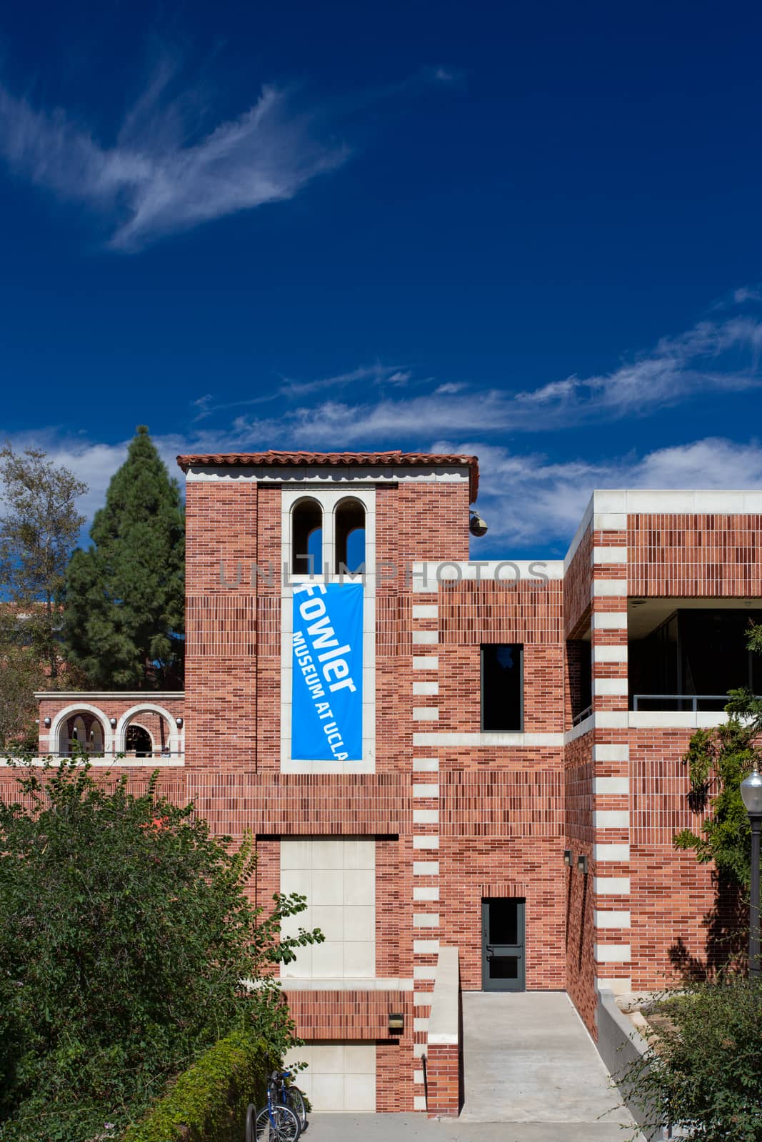 LOS ANGELES, CA/USA - OCTOBER 4, 2014: Fowler Museum on the campus of UCLA. UCLA is a public research university located in the Westwood neighborhood of Los Angeles, California, United States.