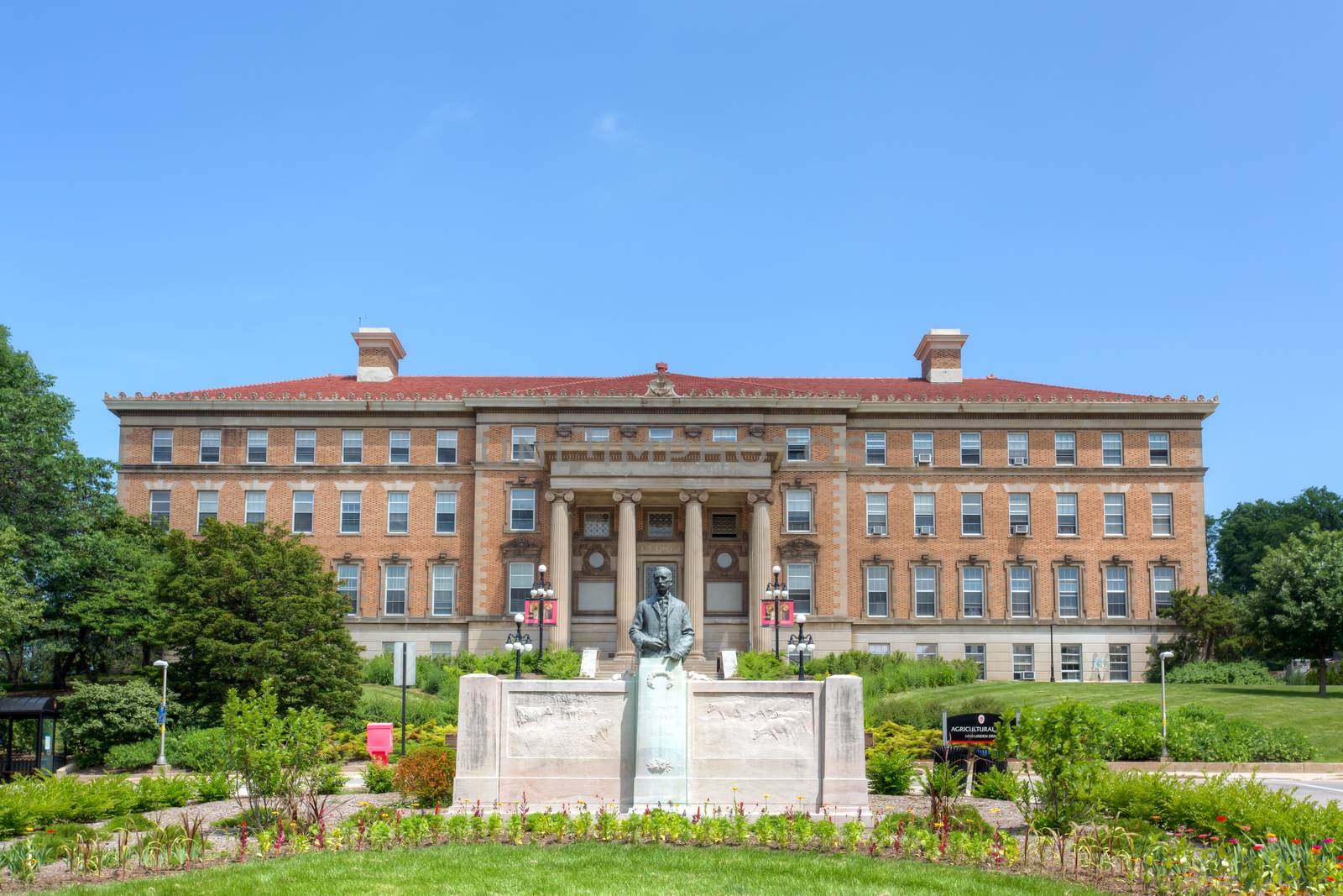 MADISON, WI/USA - JUNE 26, 2014: Henry Mall William Dempster Hoard Sculpture on the campus of the University of Wisconsin-Madison.