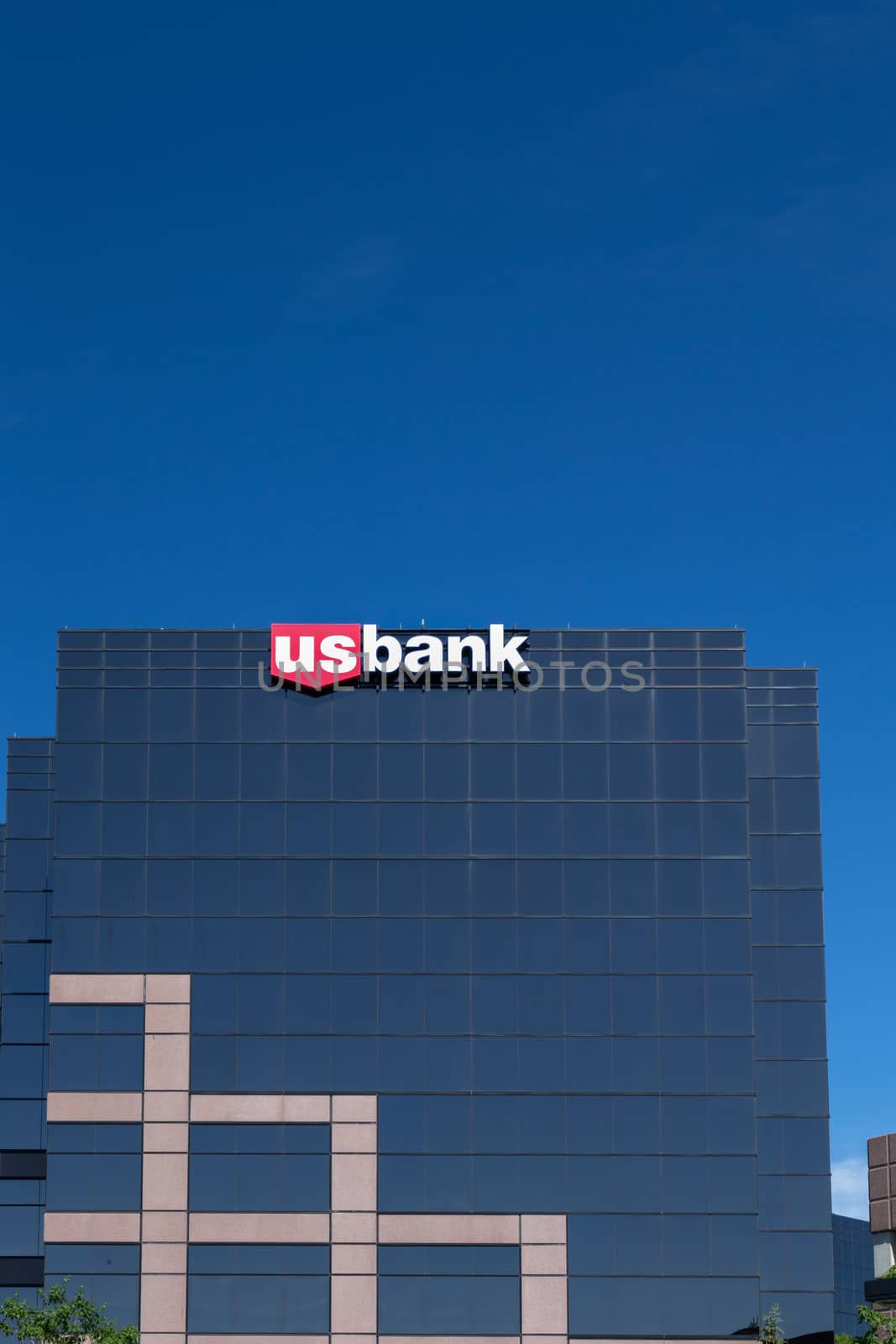 RICHFIELD, MN/USA - JUNE 21, 2014: US Bank headquarters building. U.S. Bancorp is an American diversified financial services holding company headquartered in Minneapolis, Minnesota.