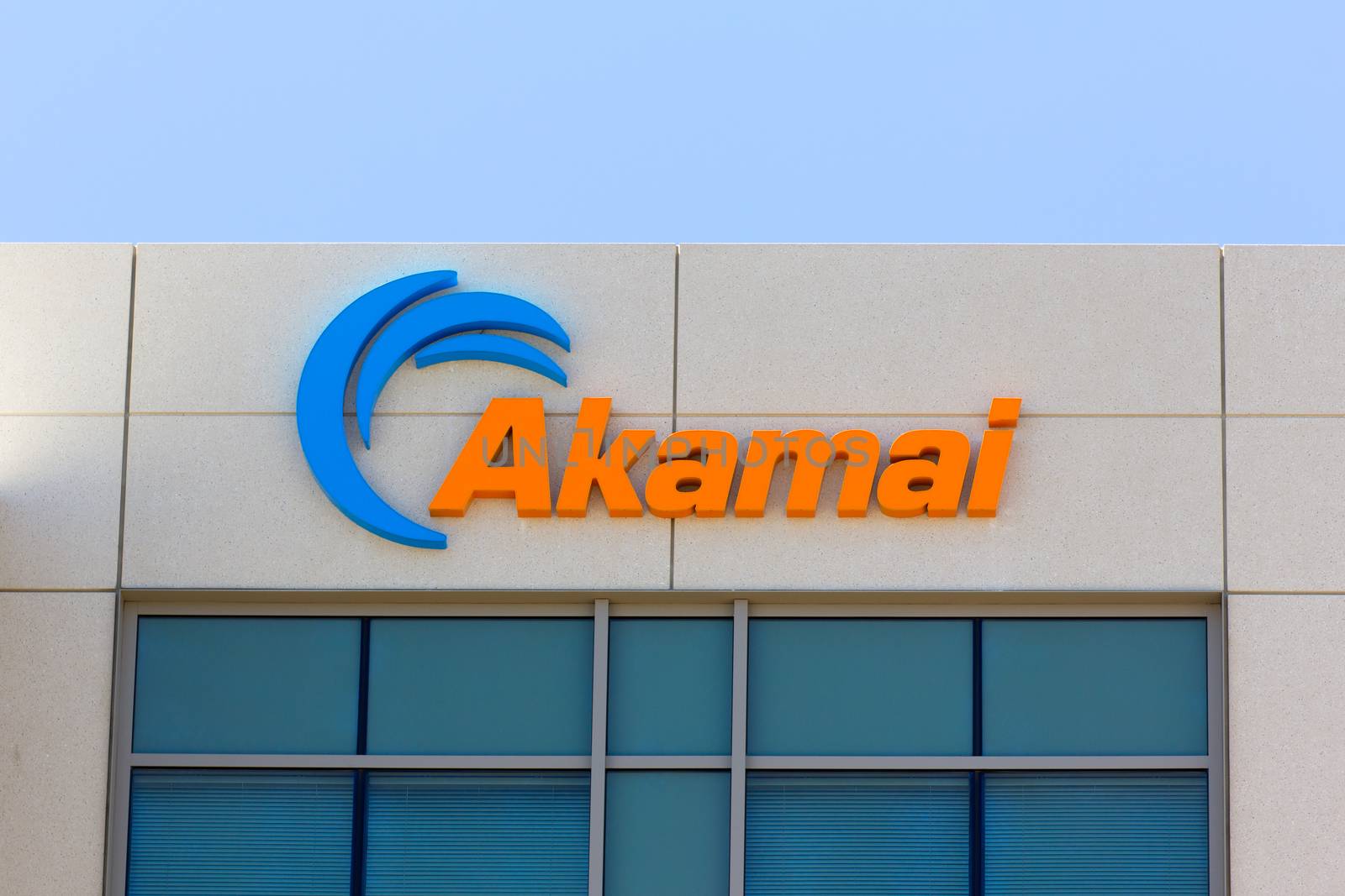 SANTA CLARA,CA/USA - MAY 11, 2014: Akamai building in Silicon Valley. Akamai is an Internet content delivery network and a distributed-computing platform.