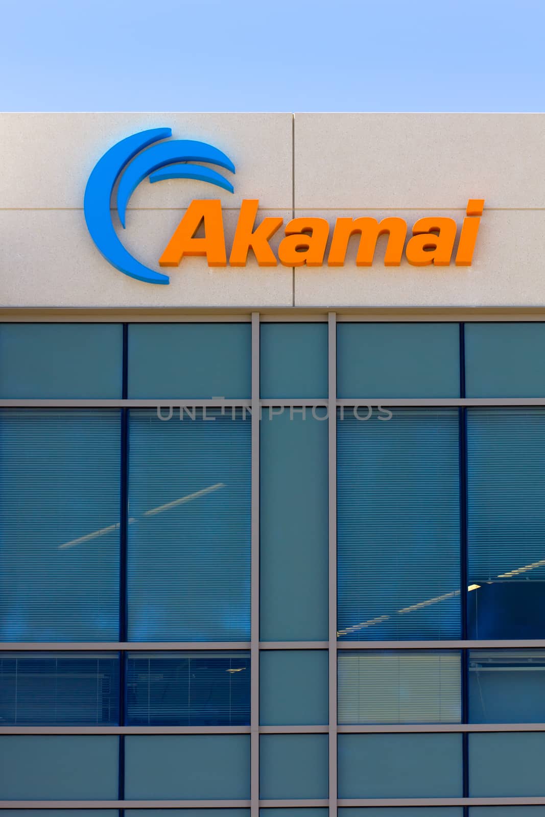 SANTA CLARA,CA/USA - MAY 11, 2014: Akamai building in Silicon Valley. Akamai is an Internet content delivery network and a distributed-computing platform.