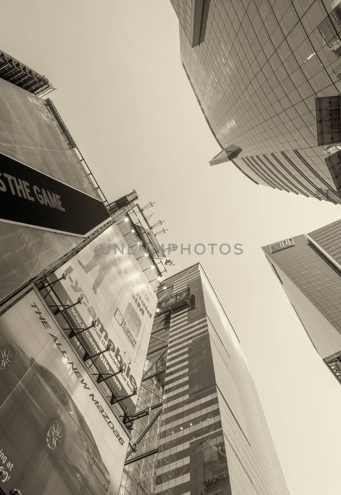 NEW YORK CITY - JUNE 12, 2013: Night view of Times Square lights by jovannig