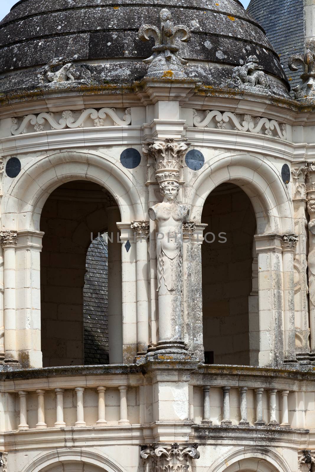 Spiral staircase in the Chambord castle, Loire Valley, France by wjarek