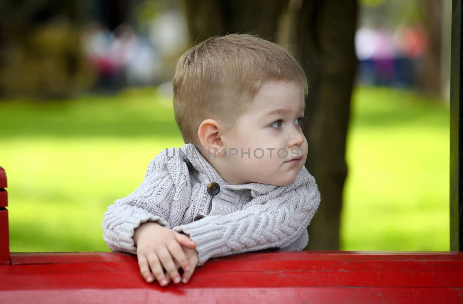 2 years old Baby boy on playground by vladacanon