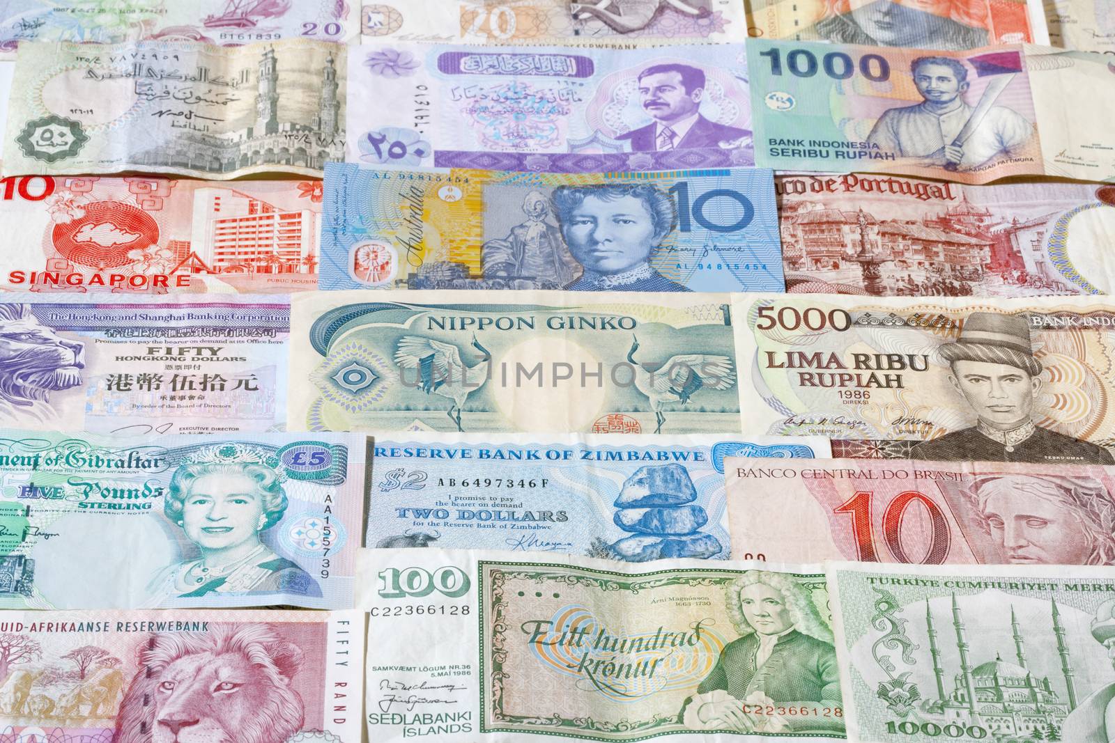 banknotes of different countries by courtyardpix