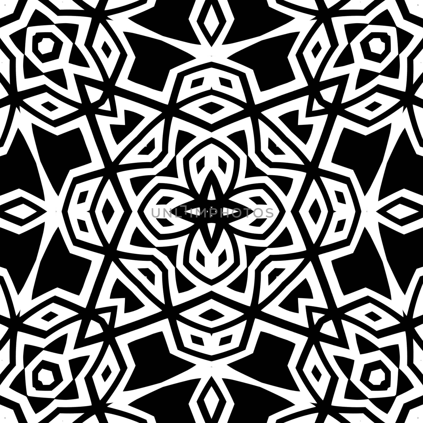 Digital computer graphic - decorative ornament in a black - white colors for design.