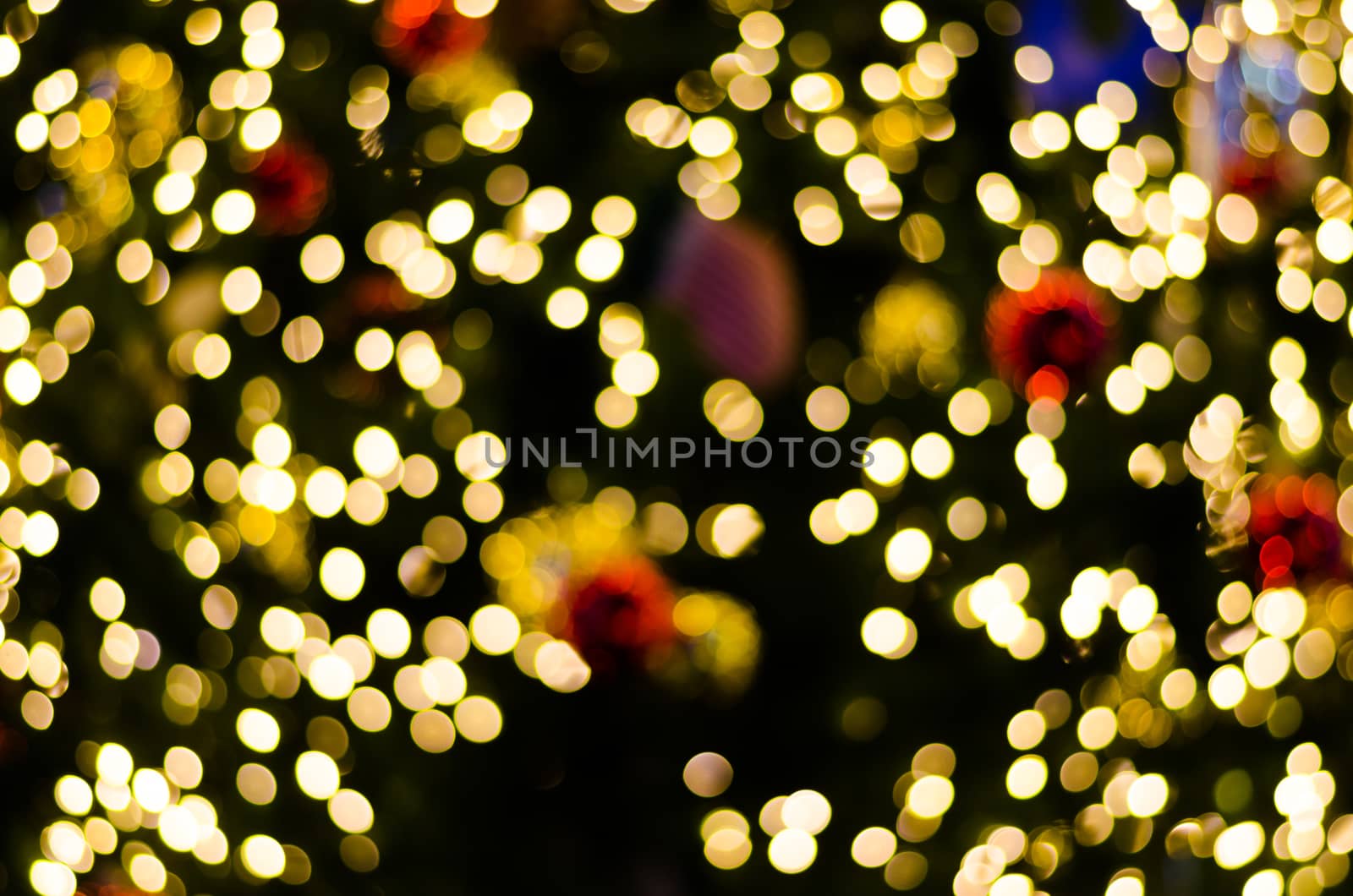 Abstract circular bokeh background of Christmas Day and New Year by wanichs
