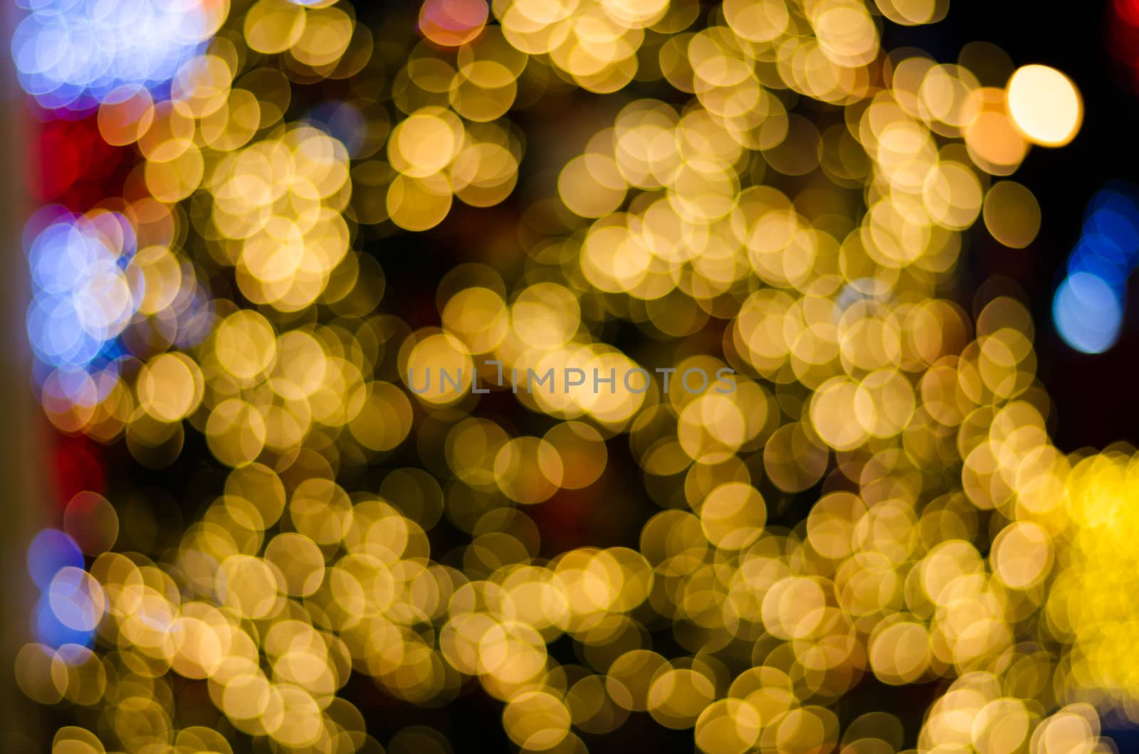 Abstract circular bokeh background of Christmas Day and New Year by wanichs