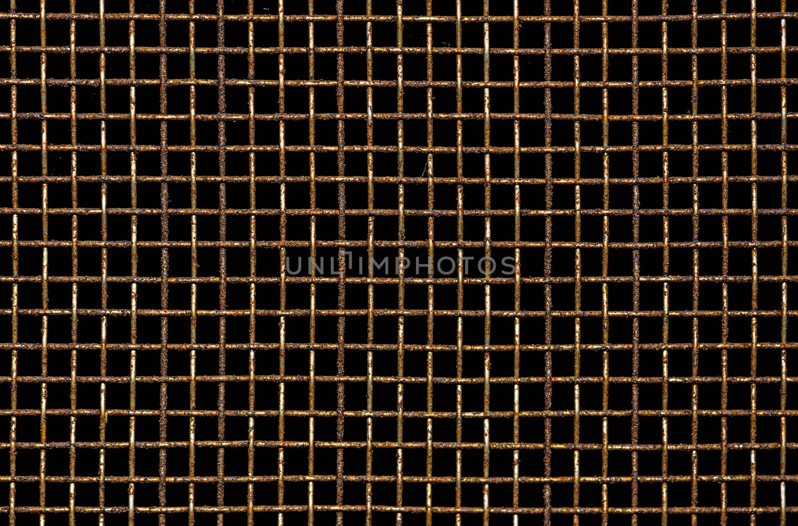 Dirty and rusty mosquito wire mesh closeup