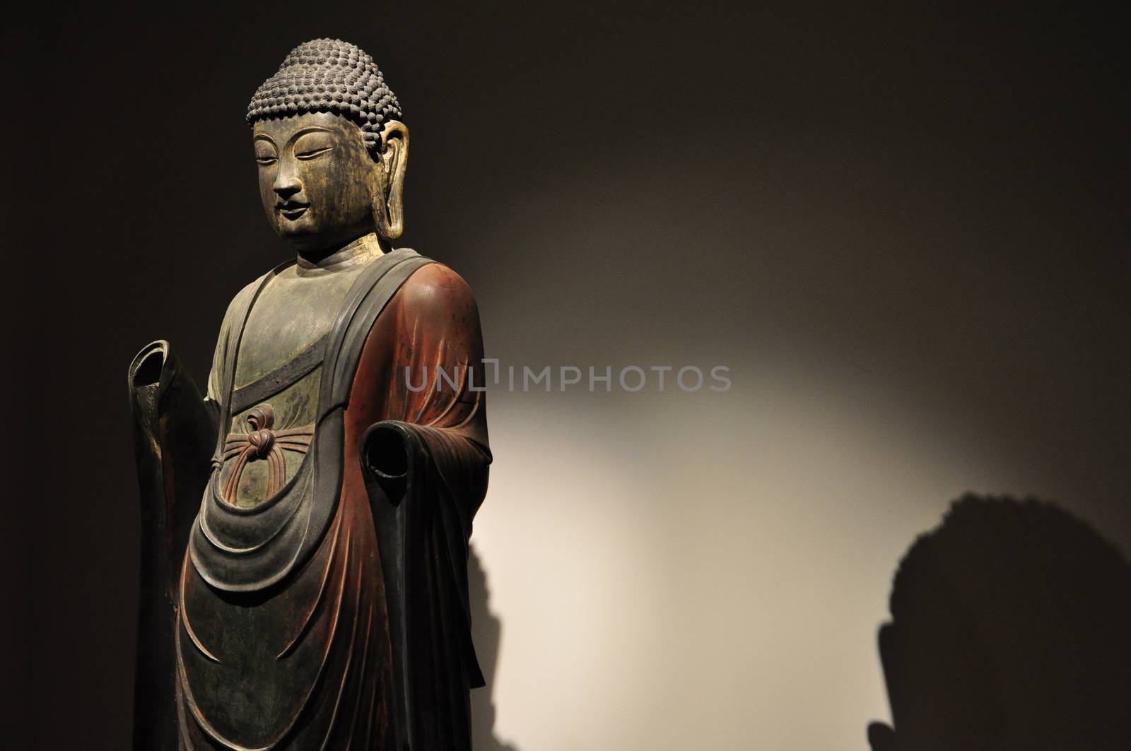 Bhaisaiyaguru Buddha statue in Gyeongju museum, South Korea by lakiluciano