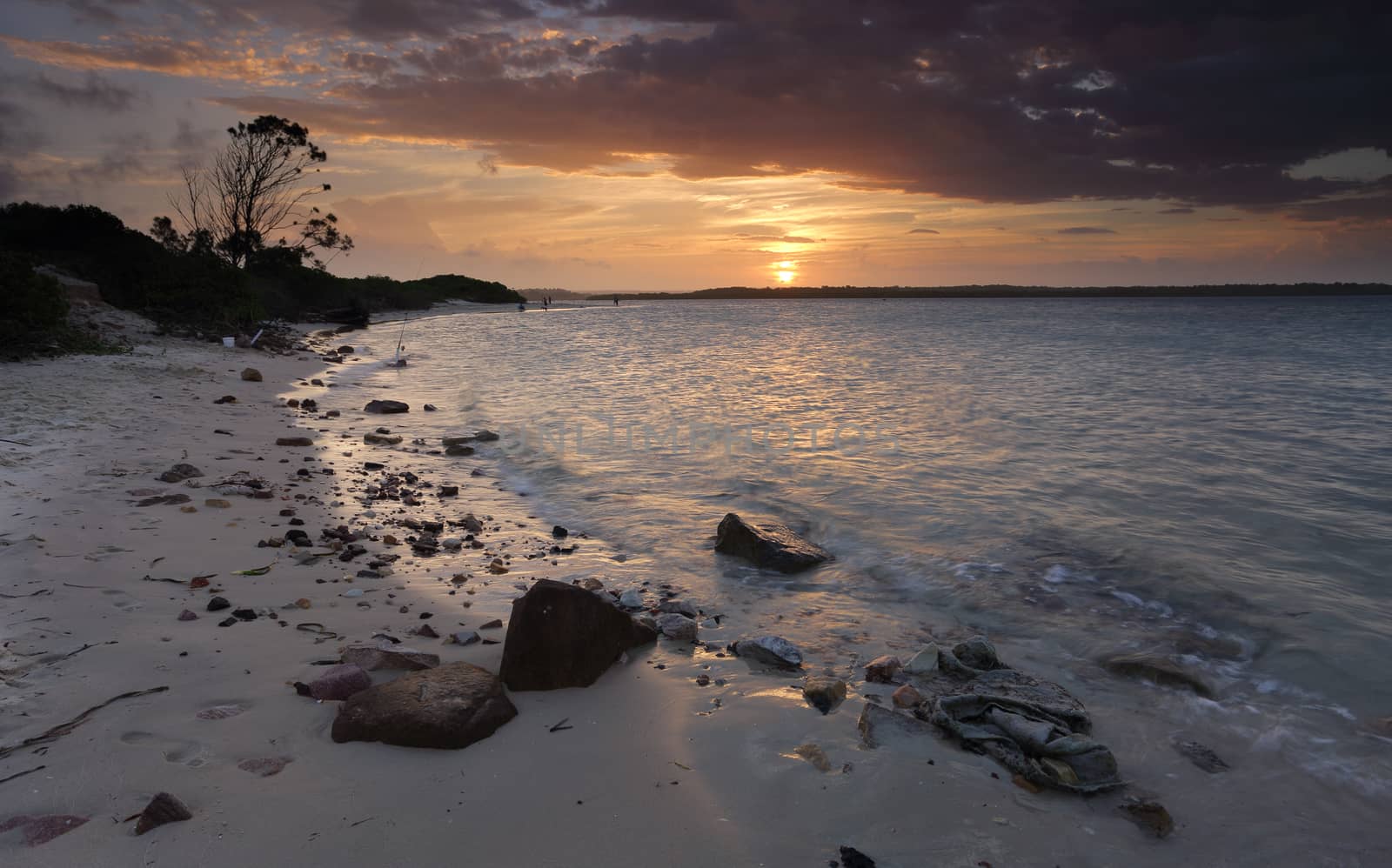 Glorious summer sunset over Botany Bay, Sydney, Australia