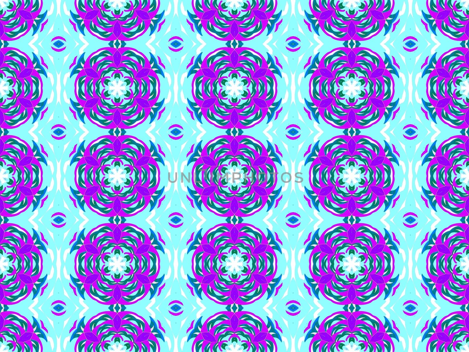 Digital computer graphic - seamless decorative ornament in a bright colors for design.