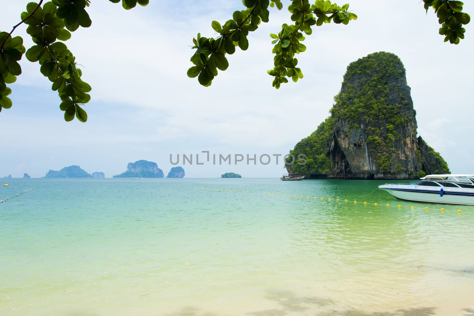 Beauty beach and limestone rocks