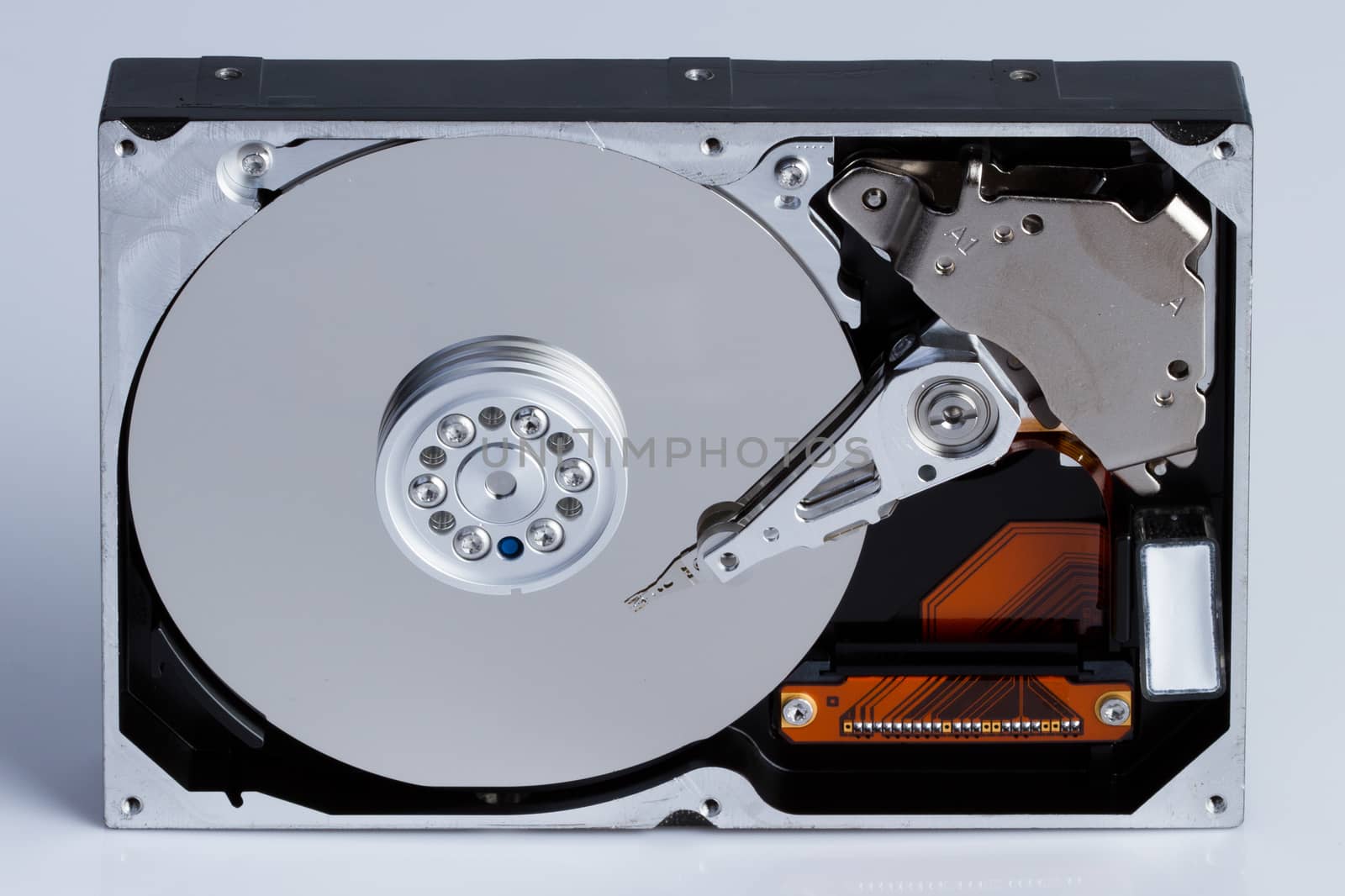 Hard disk drive HDD isolated on white background