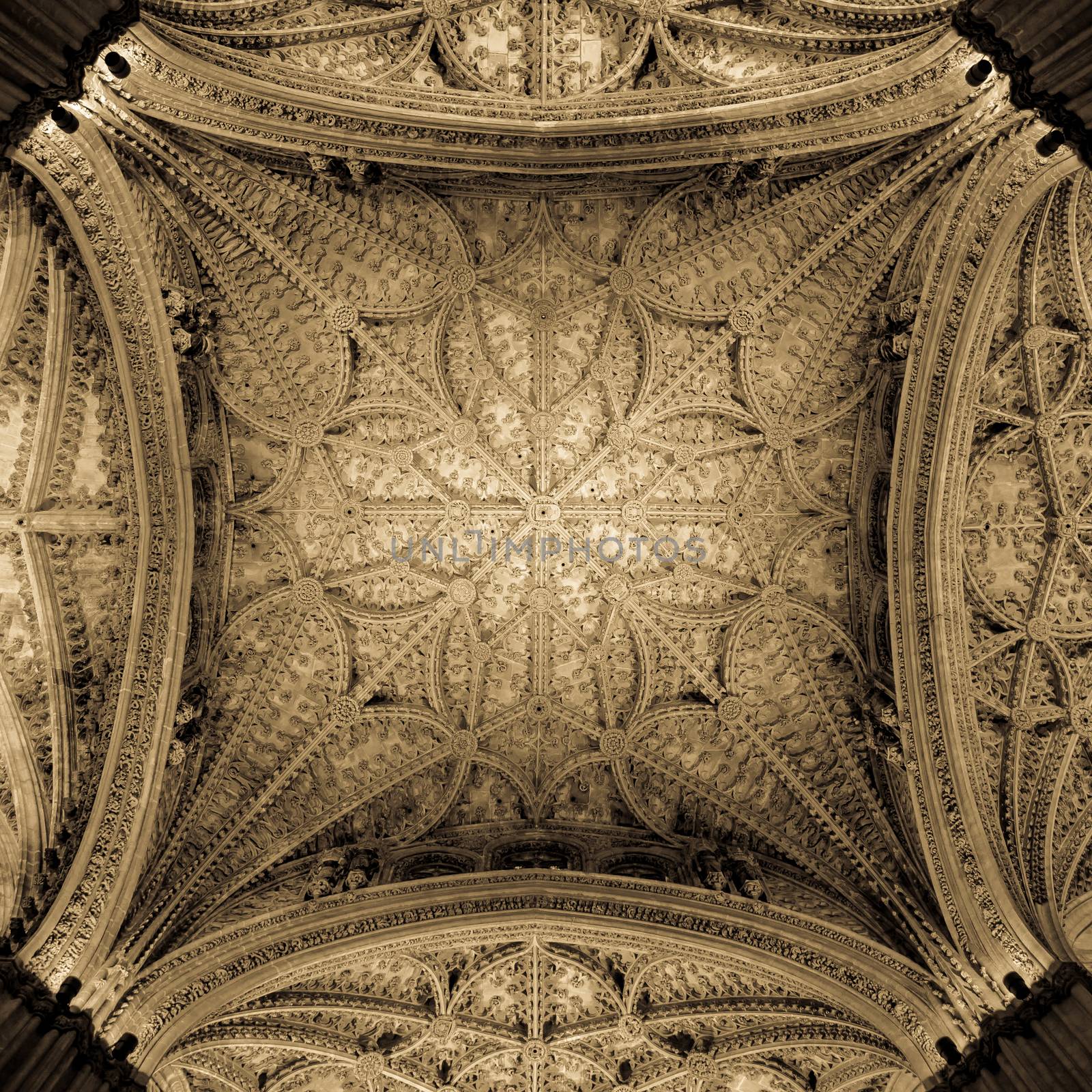 Plenty of interesting details in this Seville (Spain) Cathedral Interior - 400 years old