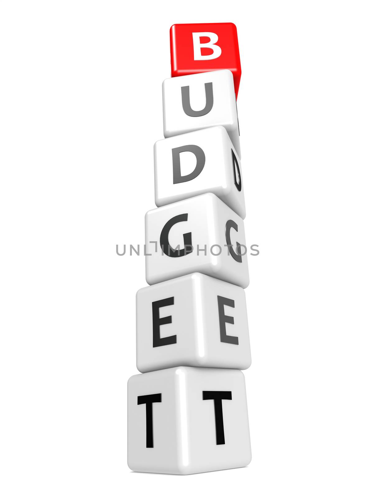 Buzzword budget image with hi-res rendered artwork that could be used for any graphic design.