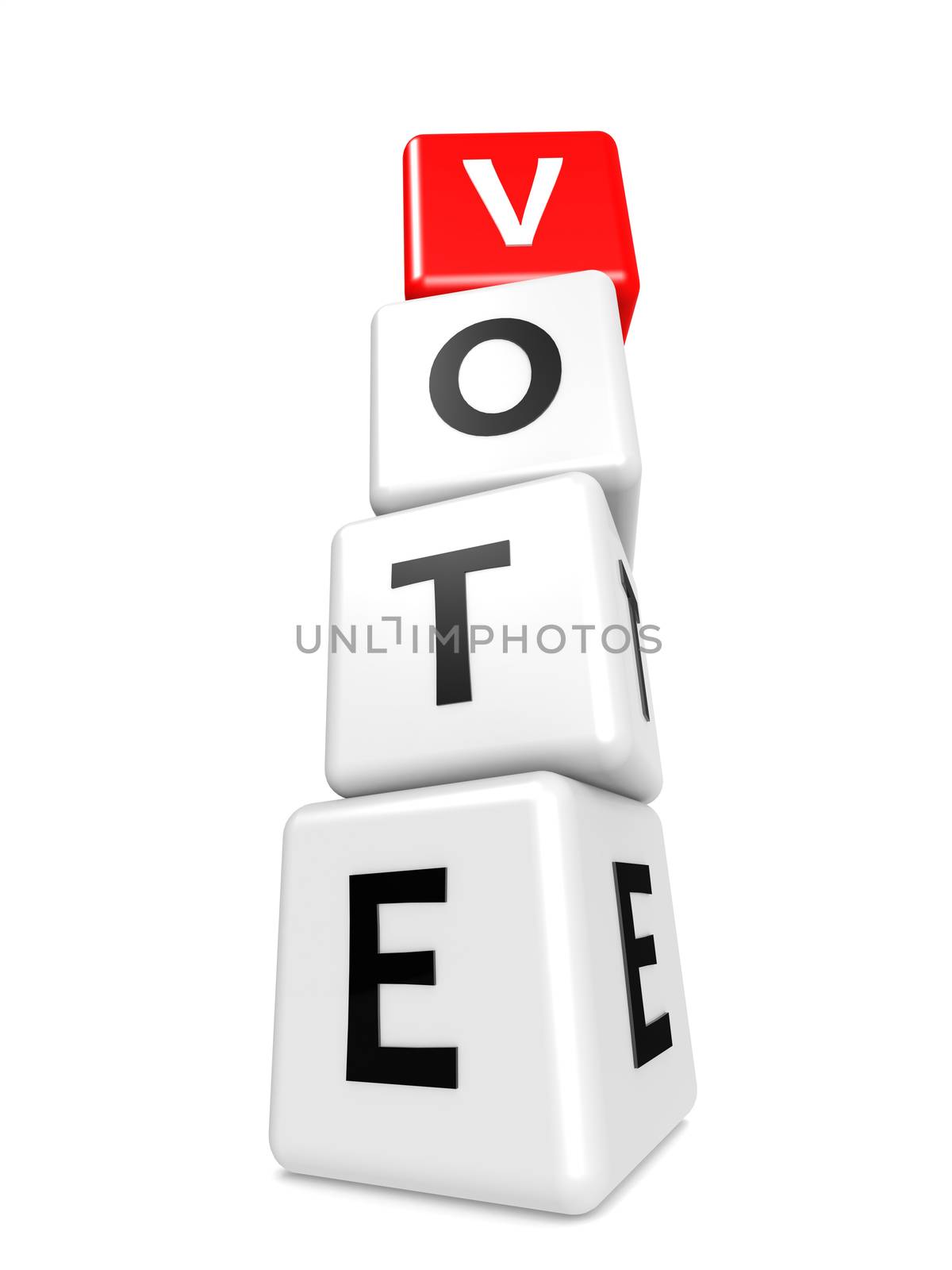 Buzzword vote image with hi-res rendered artwork that could be used for any graphic design.