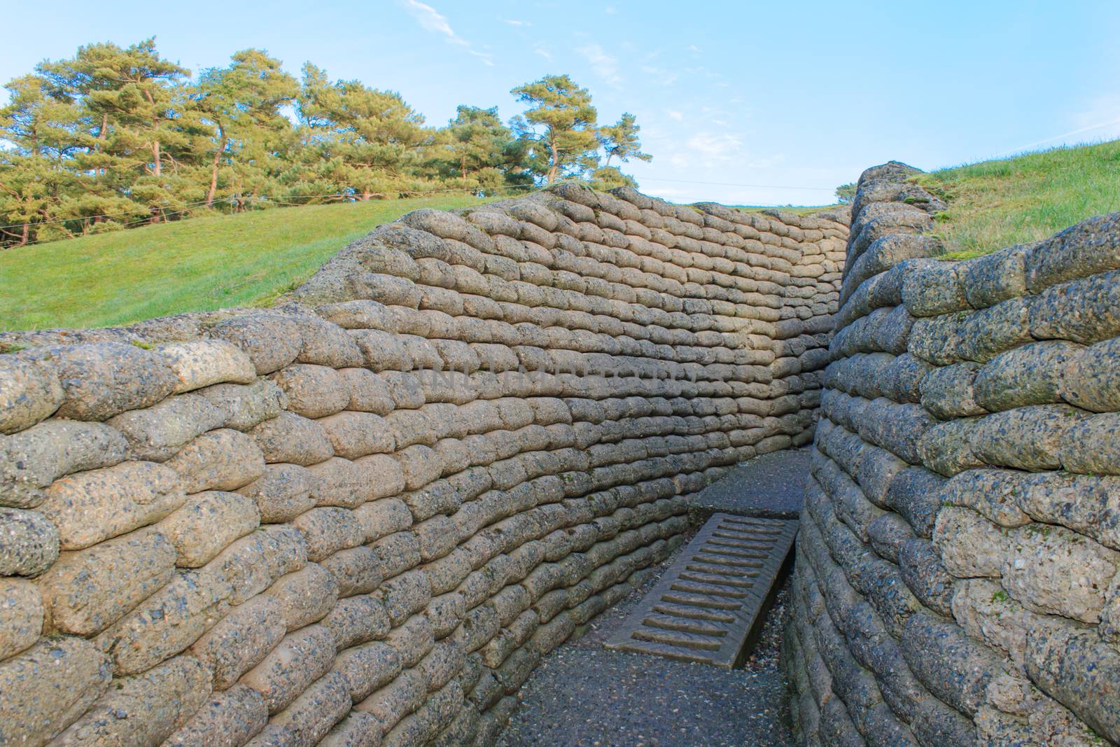 The trenches on battlefield of Vimy ridge France