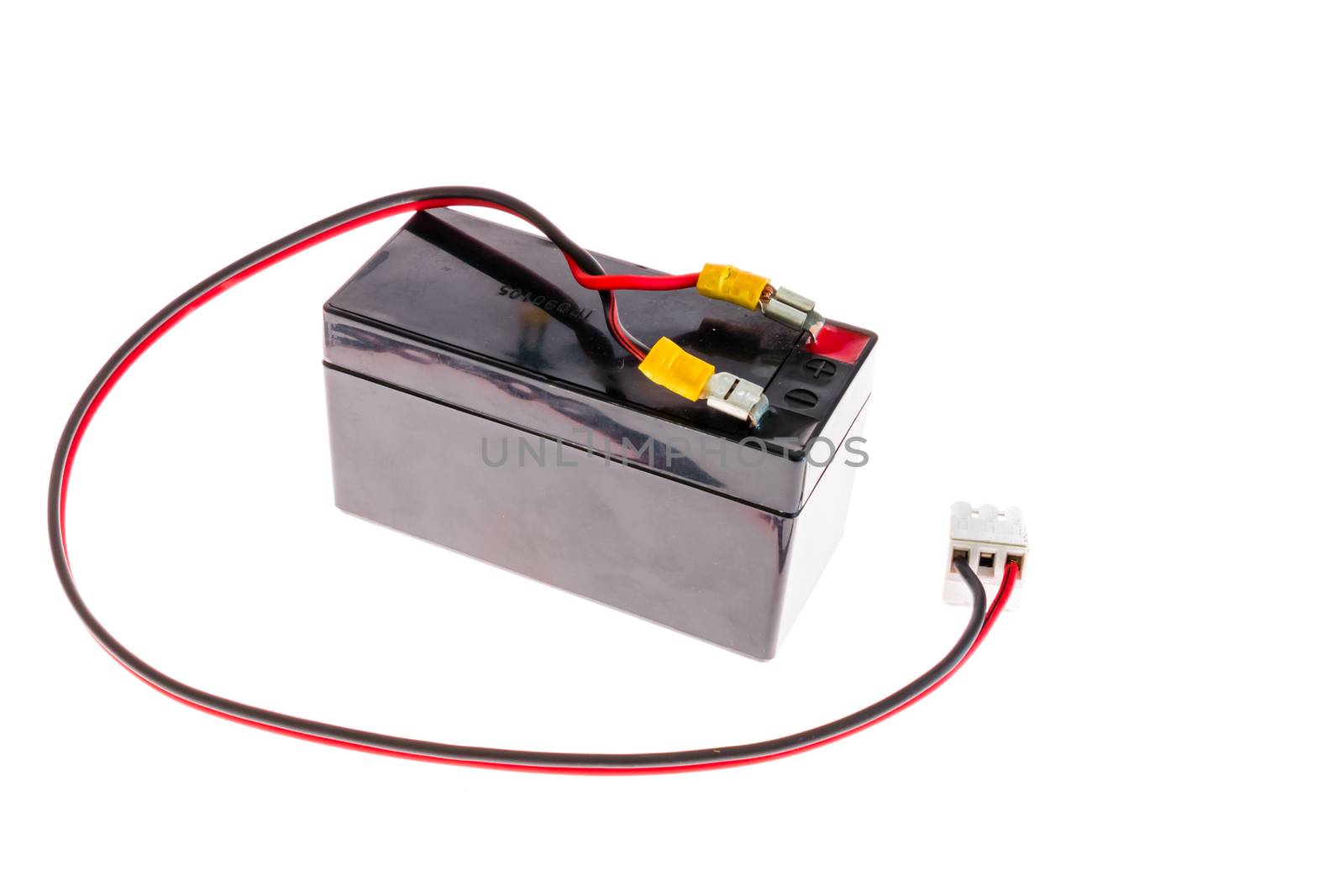 12 volt battery with cable red and black