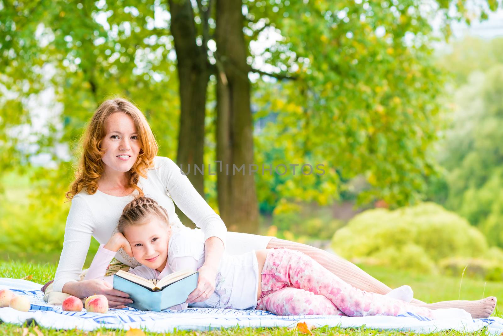 picnic happy incomplete family in the summer park