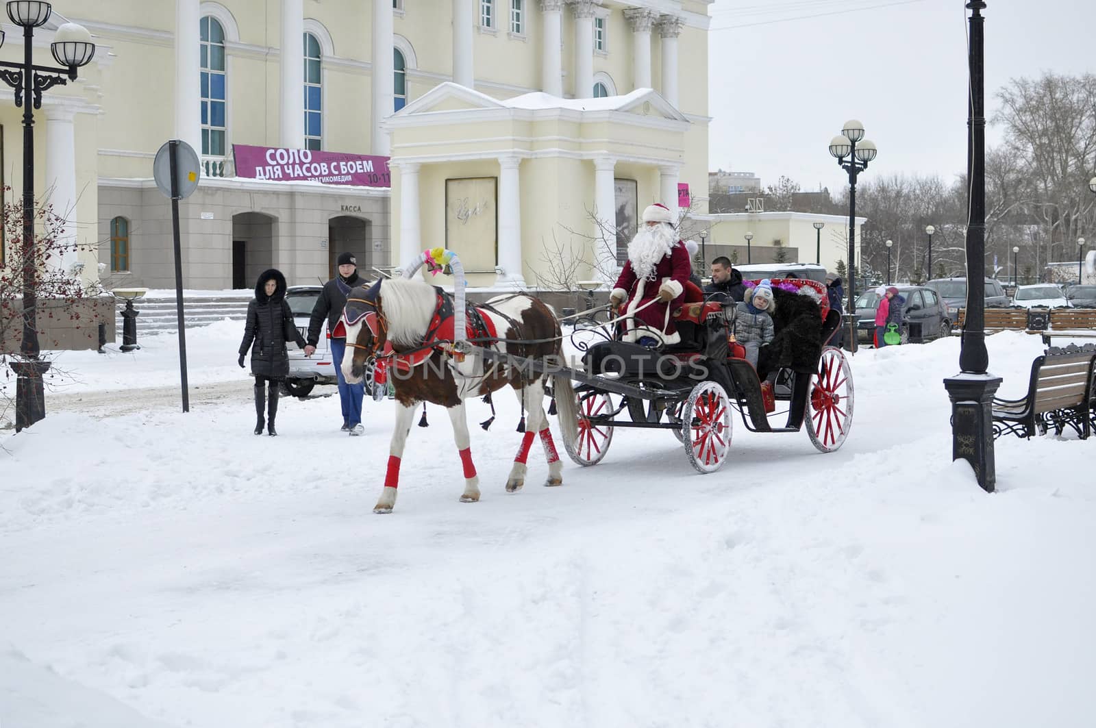 Festive drivings in the carriage with Father Frost. by veronka72