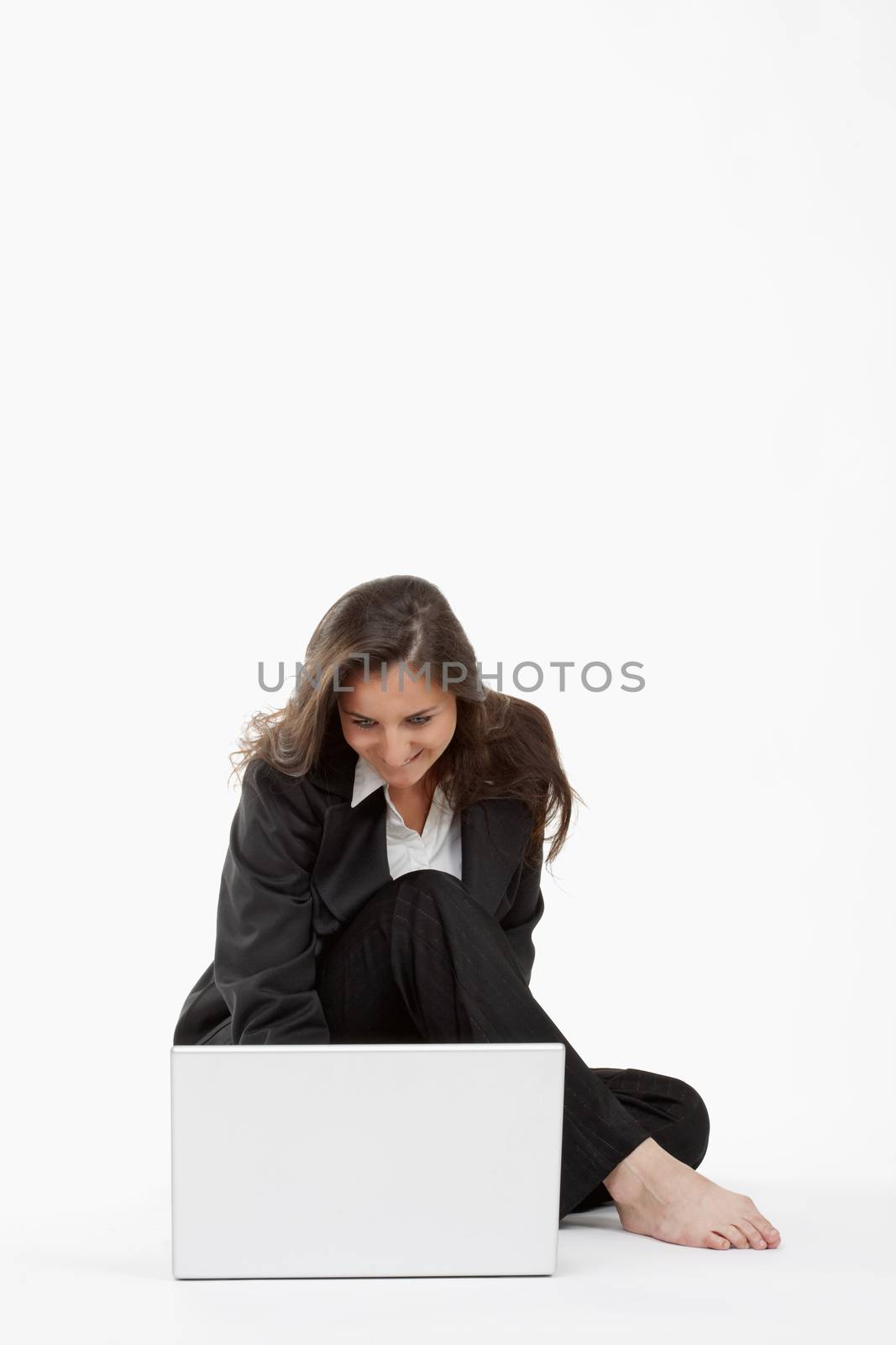 woman with laptop by courtyardpix