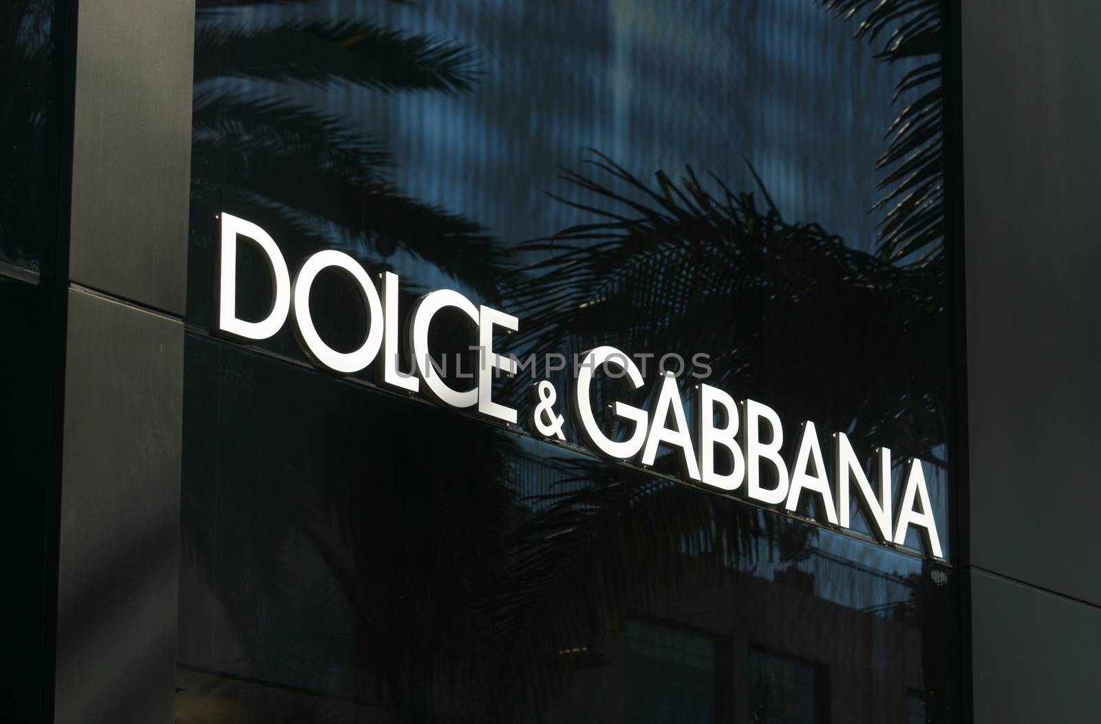 BEVERLY HILLS, CA/USA - JANUARY 3, 2015: Dolce & Gabbana retail store exterior. Dolce & Gabbana is an Italian luxury industry fashion house.