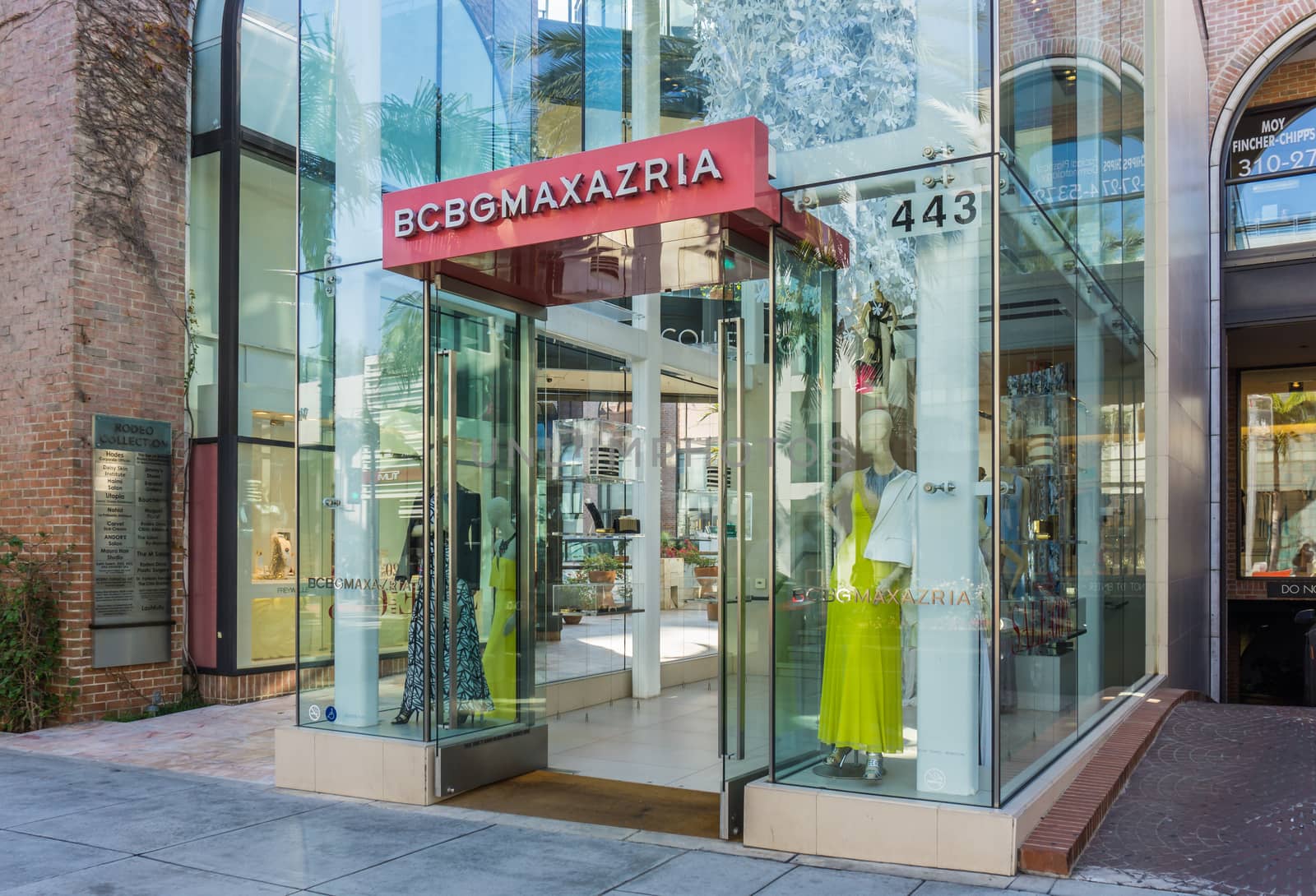 BEVERLY HILLS, CA/USA - JANUARY 3, 2015: BCBG Max Azria retail store exterior. BCBG Max Azria is a global fashion house based in Los Angeles.