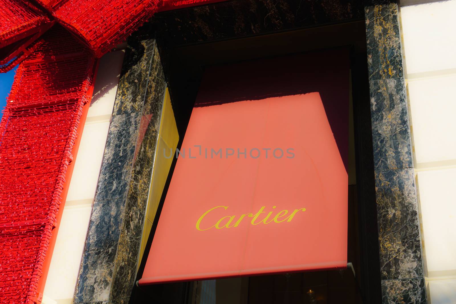 BEVERLY HILLS, CA/USA - JANUARY 3, 2015: Cartier retail store exterior. Cartier designs, manufactures, distributes and sells jewelery and watches.