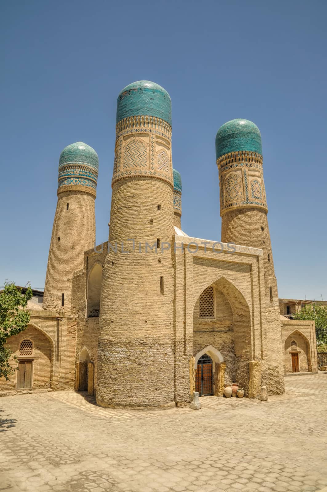Picturesque view of temple in Bukhara, Uzbekistan