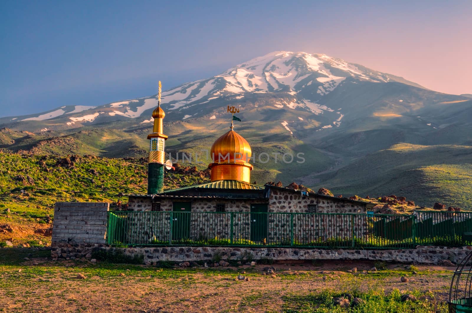 Mosque below Damavand by MichalKnitl