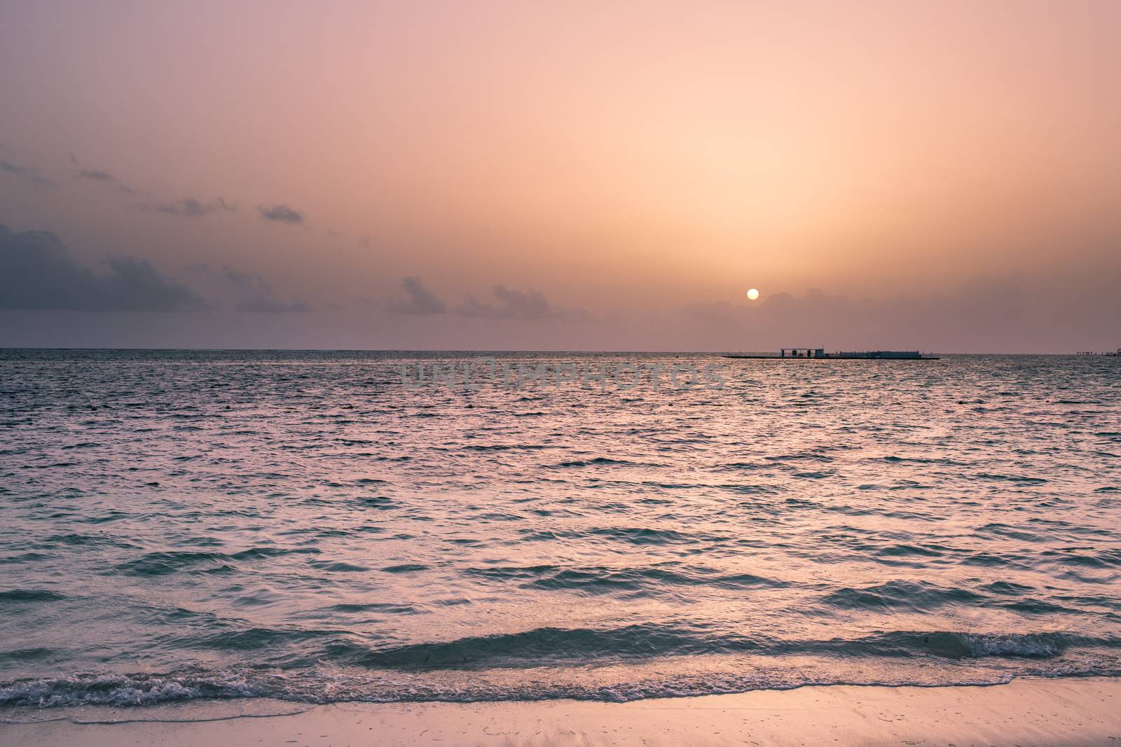 Sunrise on a Caribbean beach, Dominican Republic
