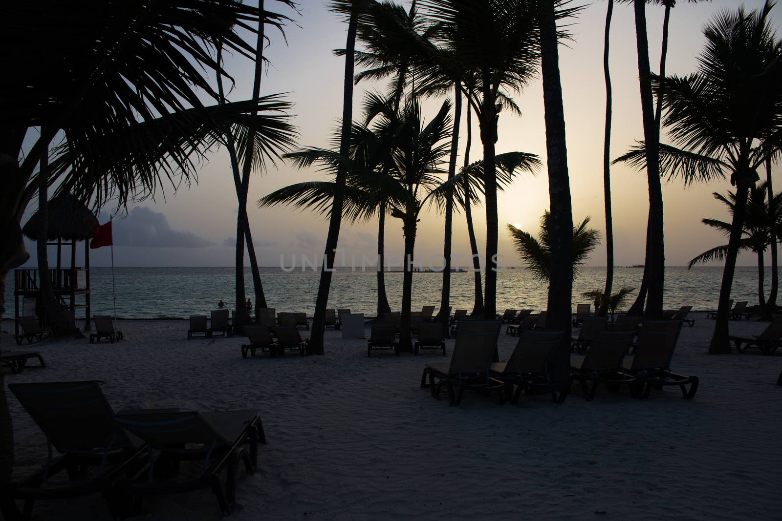 Caribbean Beach at sunrise by alex_bendea