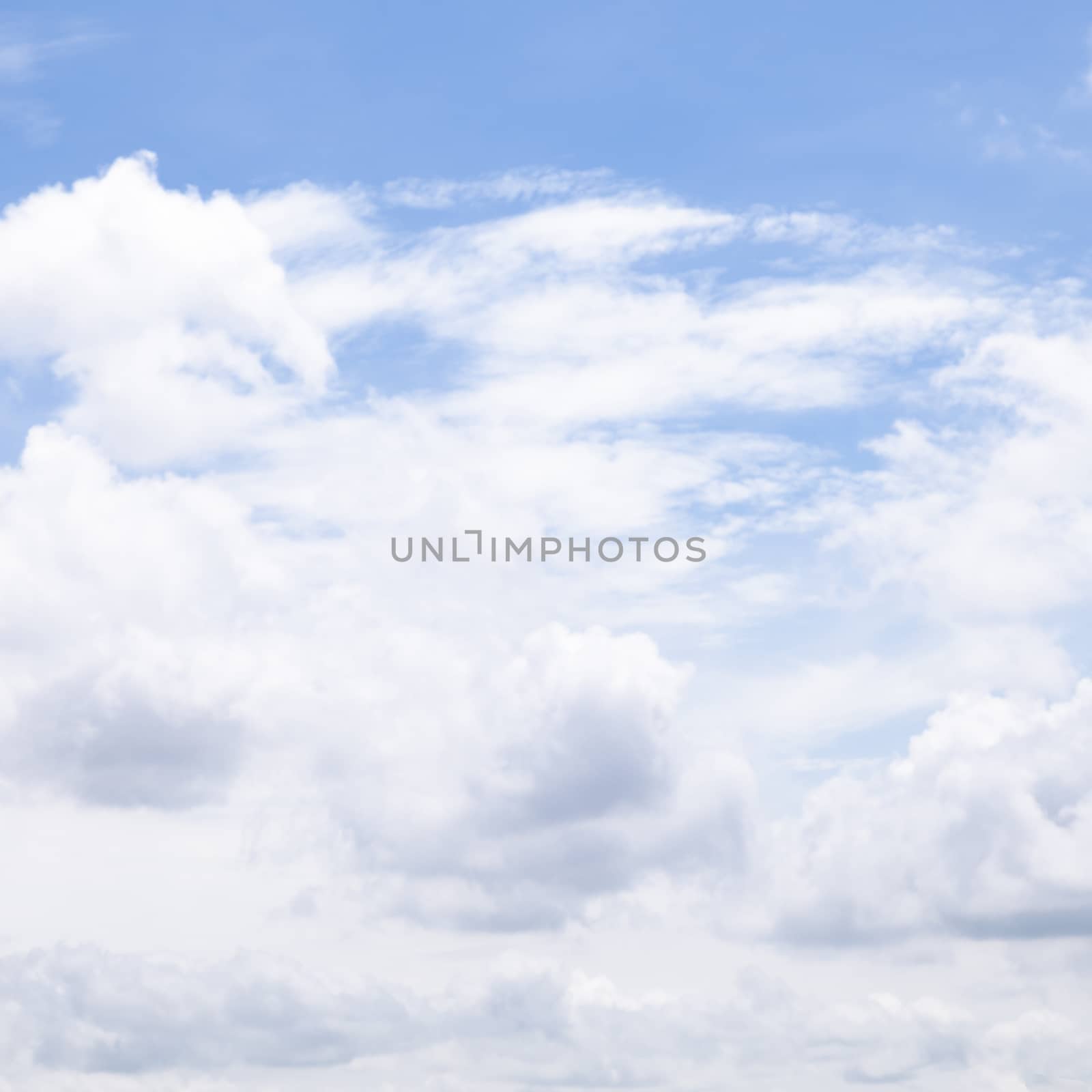 Clouds and sky. The floating clouds covered the sky in a clear day.